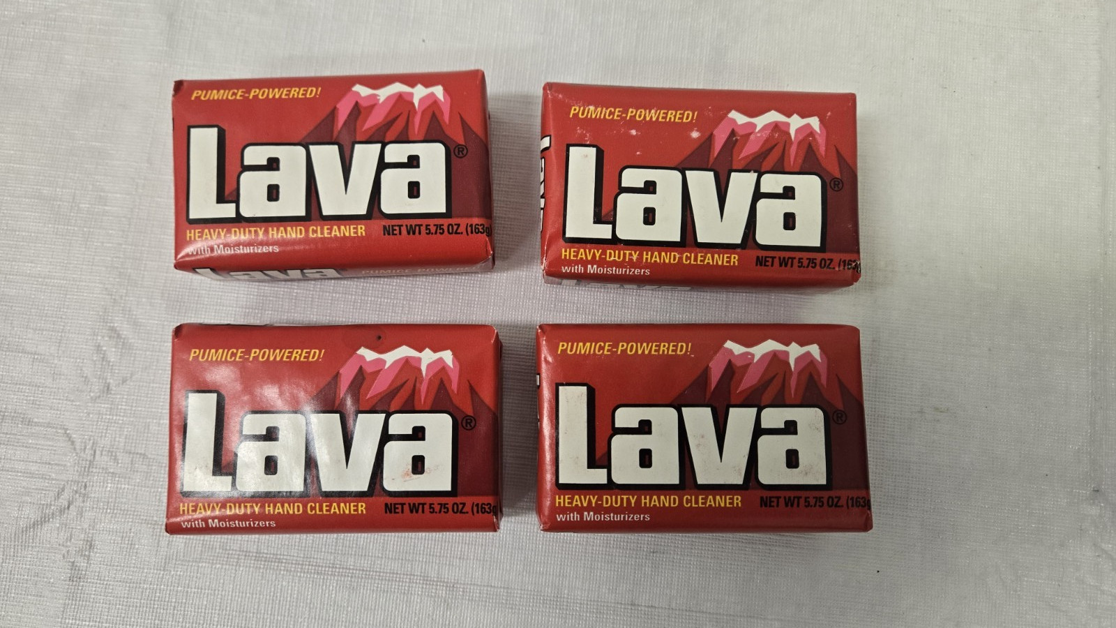 Lava Hand Soap Heavy Duty Cleaner Moisturizing Pumice 5.75oz 4 Bars