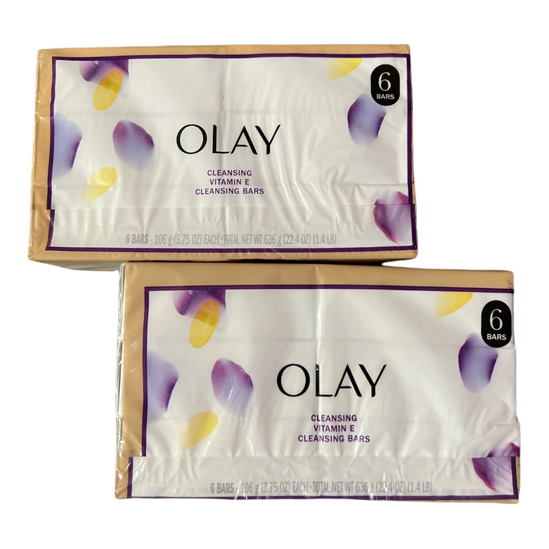 Olay Age Defying Vitamin E Beauty Bars, 2 Packs, 6bars/pack, 3.75 oz/bar