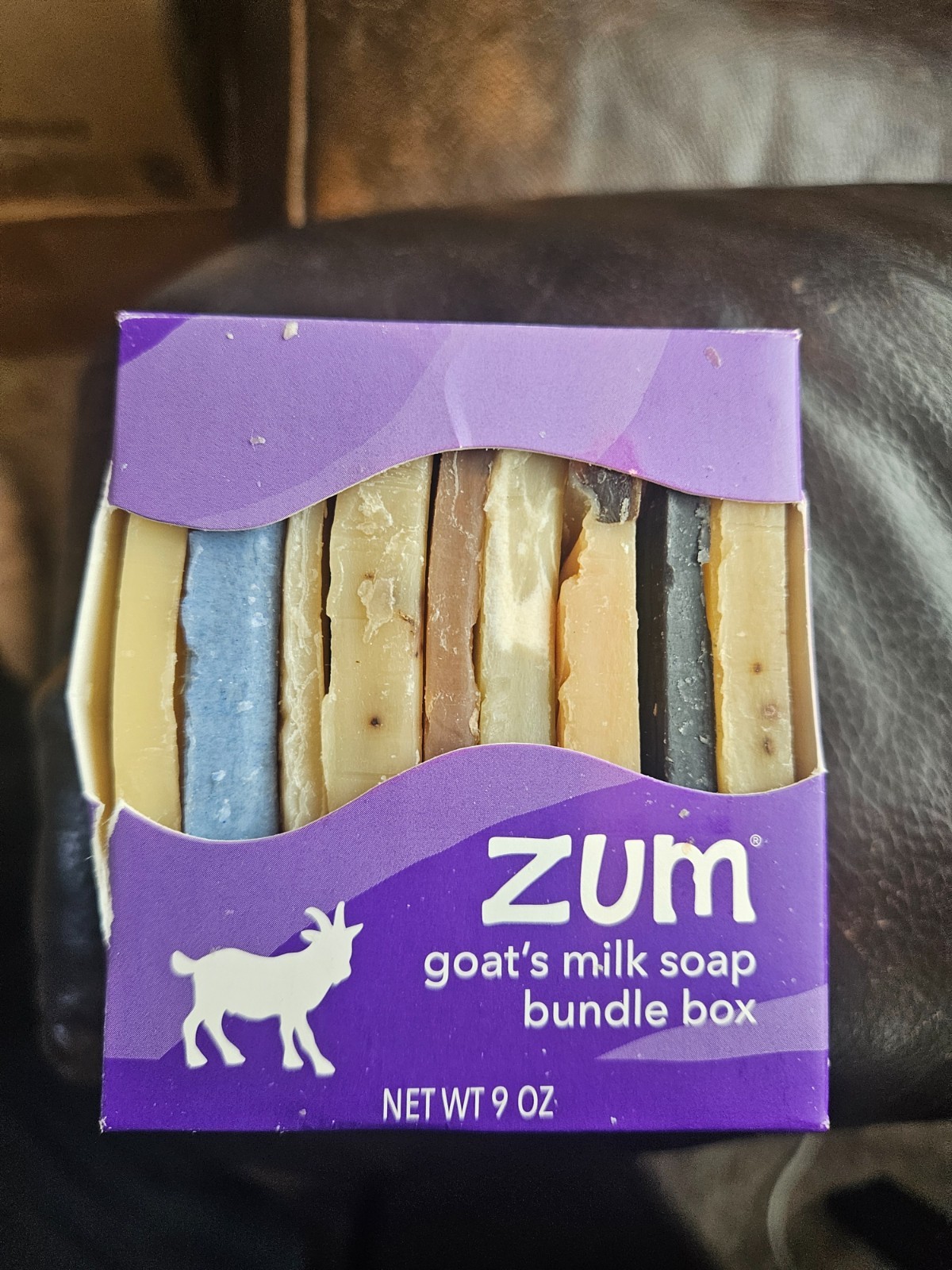 Zum Goats Milk Soap bundle box. Indigo Wild
