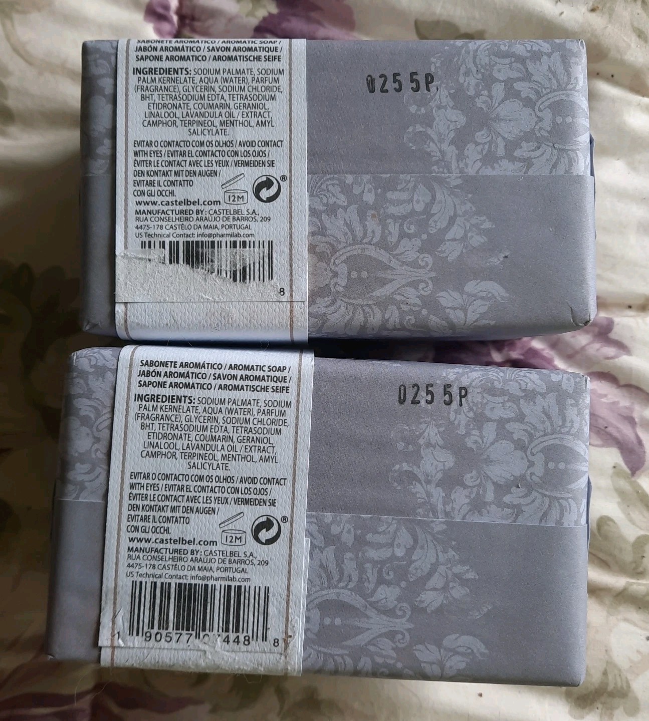 NEW CASTELBEL LTD Editions Lavender Scented Soap Lot 4x 7 Oz Bars 800g Portugal