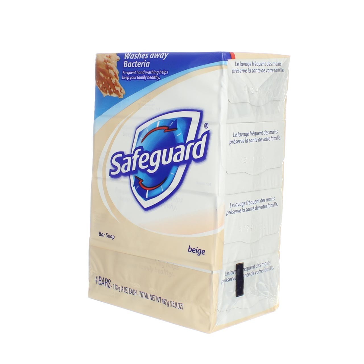 3 Pack Safeguard Antibacterial Deodorant Bar Soap, Beige, 4 oz, 4 Ct