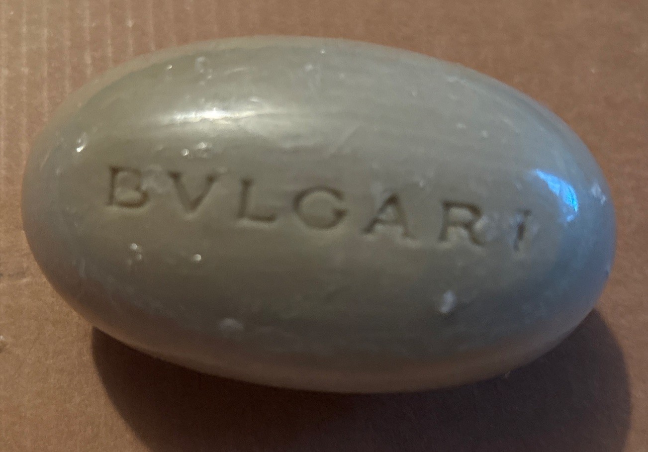 RARE Bvlgaria 2.6 OZ. Oval Egg Shape Soap Bar Saponette Easter Egg Switzerland
