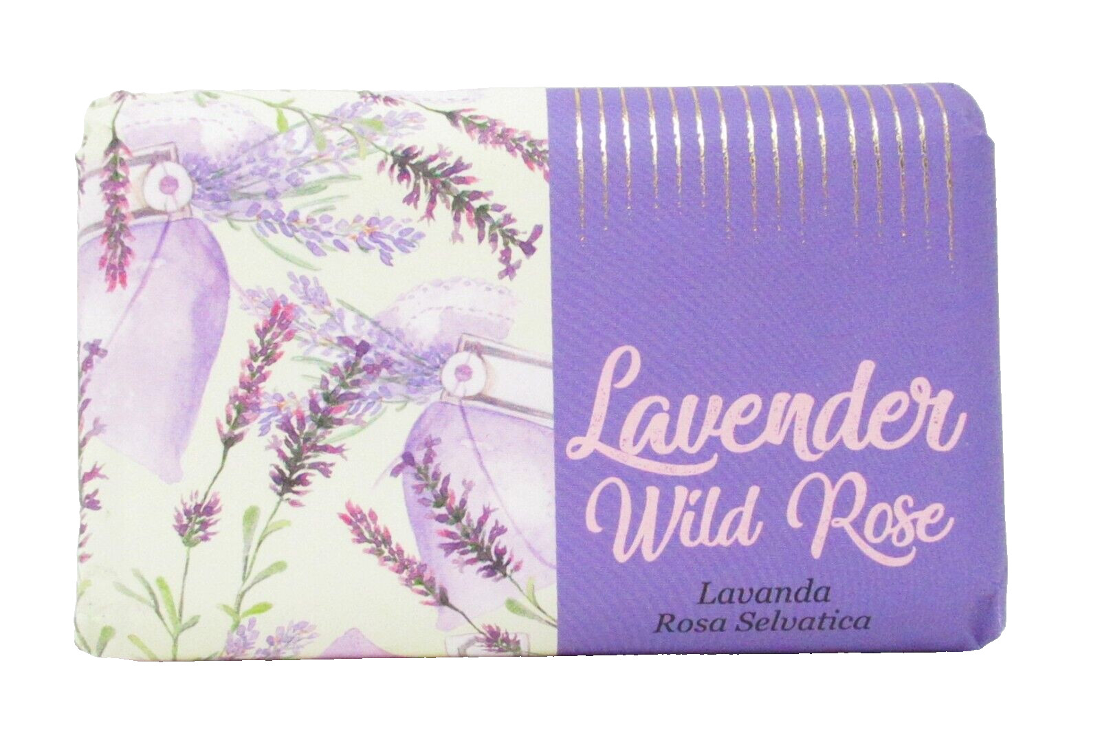 Italian Luxury Bar Soap Lavender & Wild Rose hand made large 9.7oz