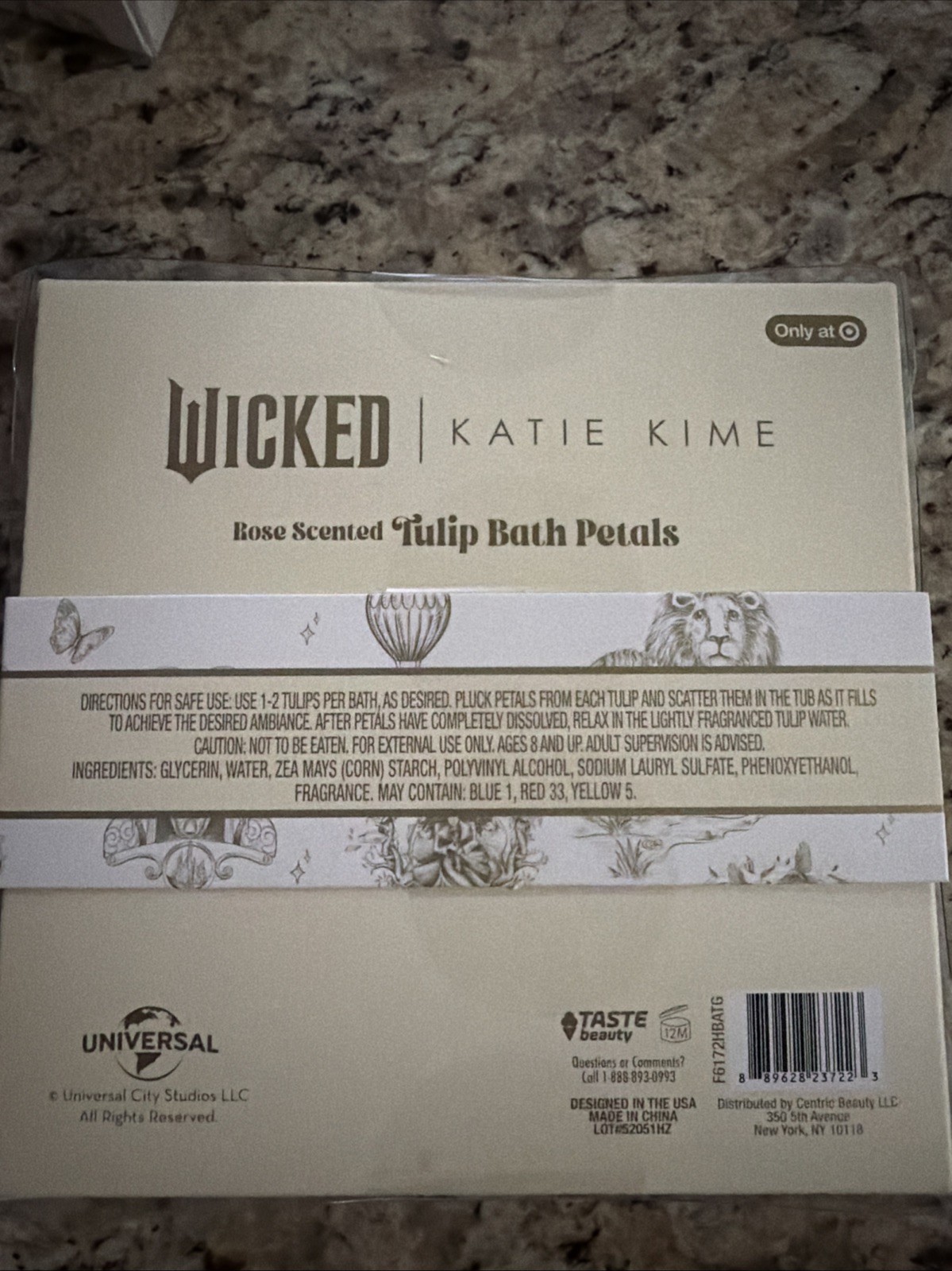 Wicked Movie Katie Kime Rose Scented Tulip Bath Petals 9 Count Flower Soap