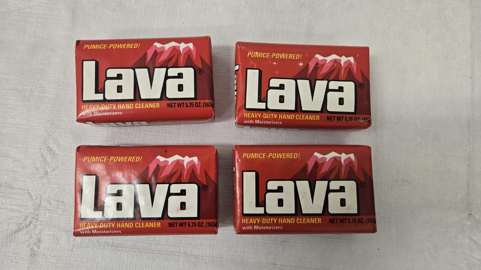 Lava Hand Soap Heavy Duty Cleaner Moisturizing Pumice 5.75oz 4 Bars