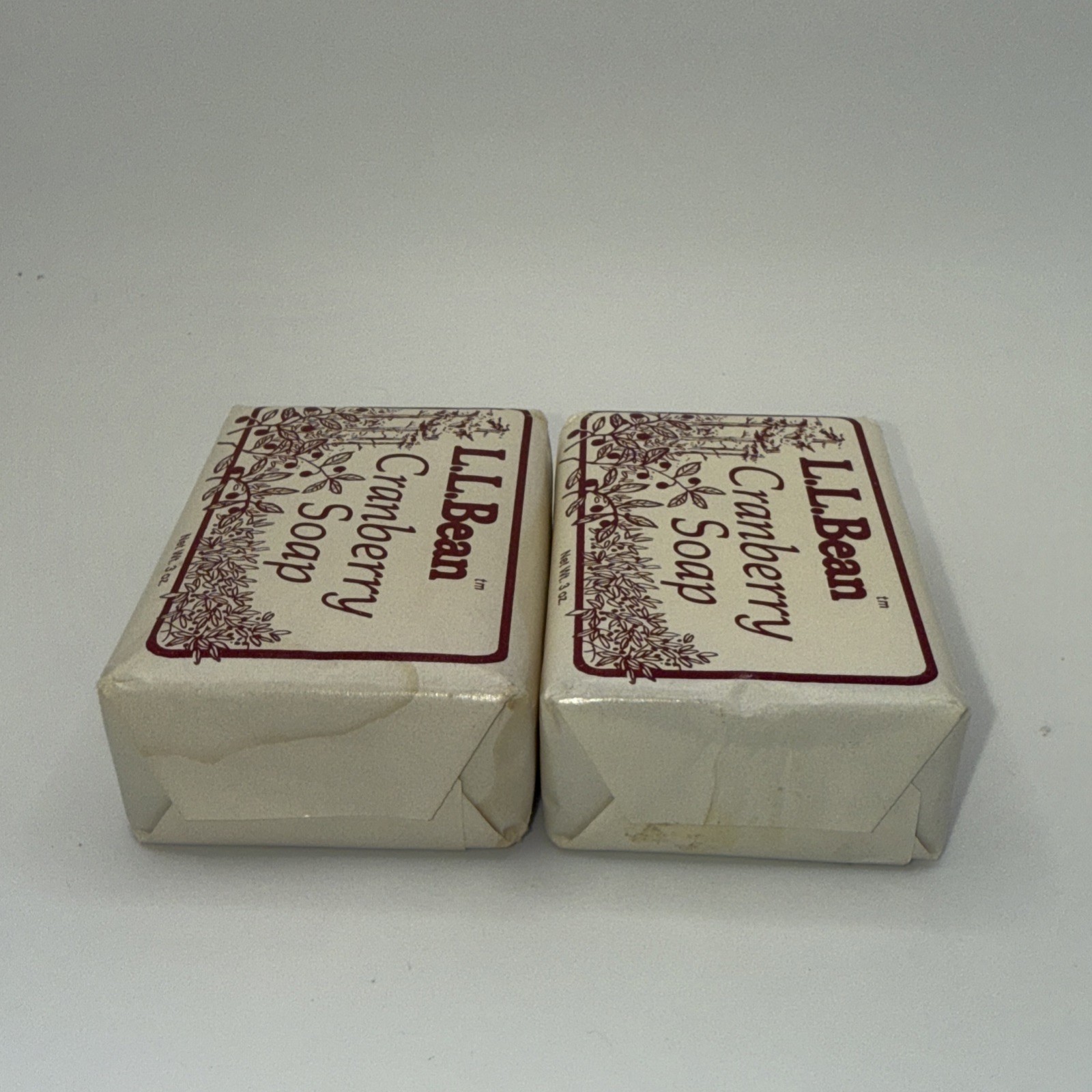 2 bars L.L. Bean LL Cranberry Bar Soap 3oz
