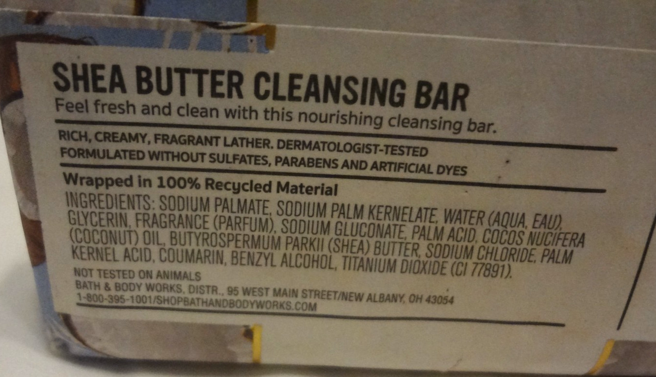 Bath & Body Works VANILLA COCONUT shea butter cleansing soap bar 5 oz NEW SEALED