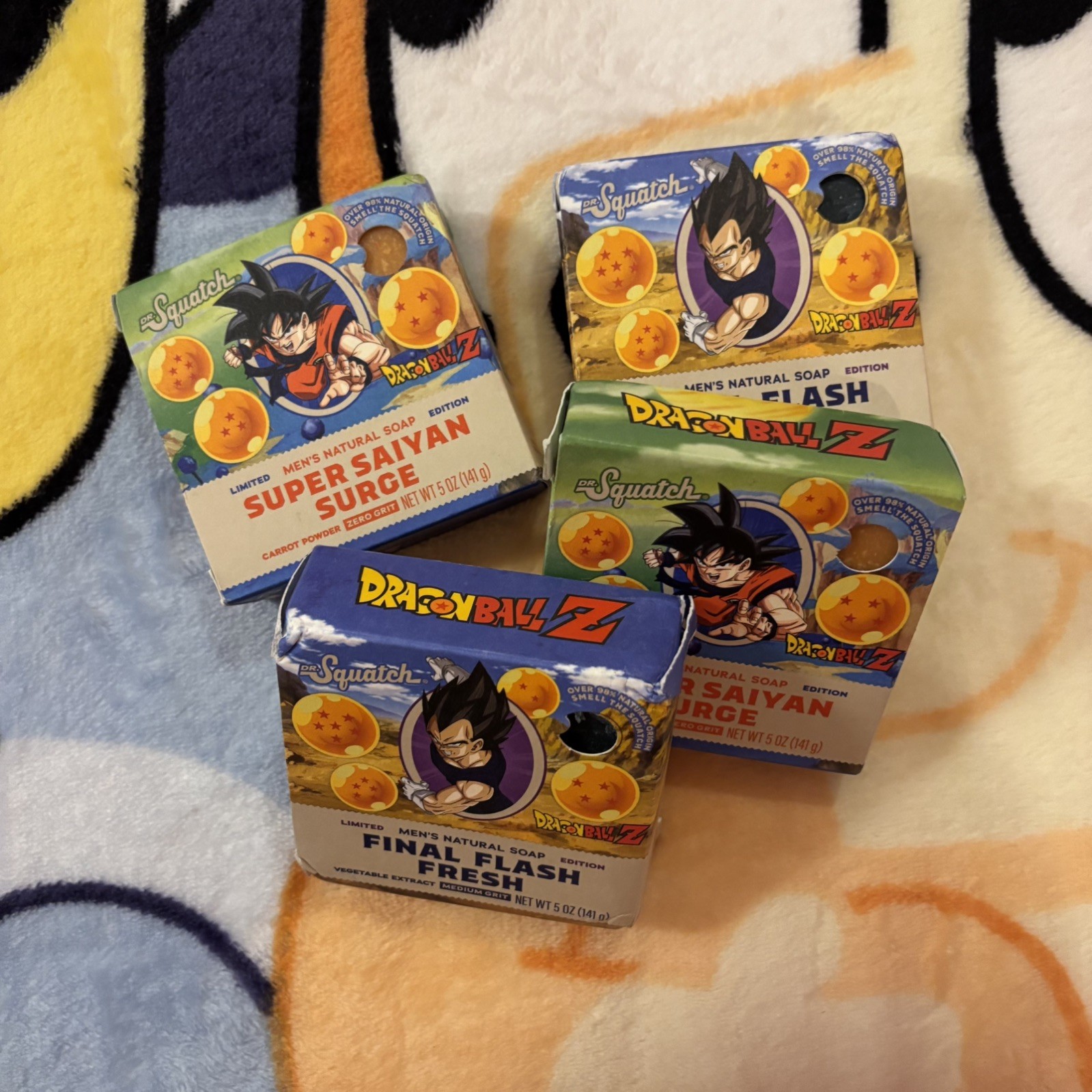 Dr Squatch Dragon Ball Z Limited Edition Goku Vegeta Final Flash Super Saiyan 2