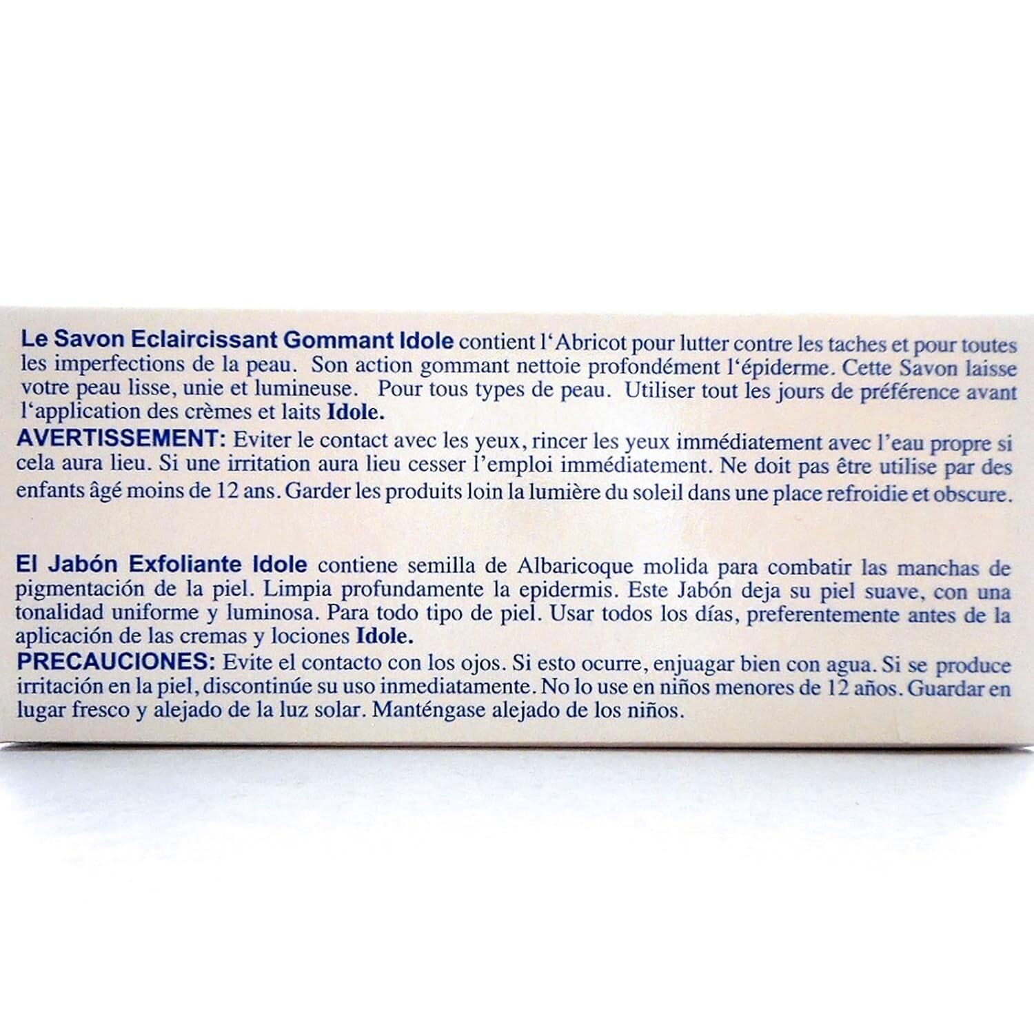 Idole Exfoliating Bar Soap with Apricot Seed Natural Organic Treatment 7oz