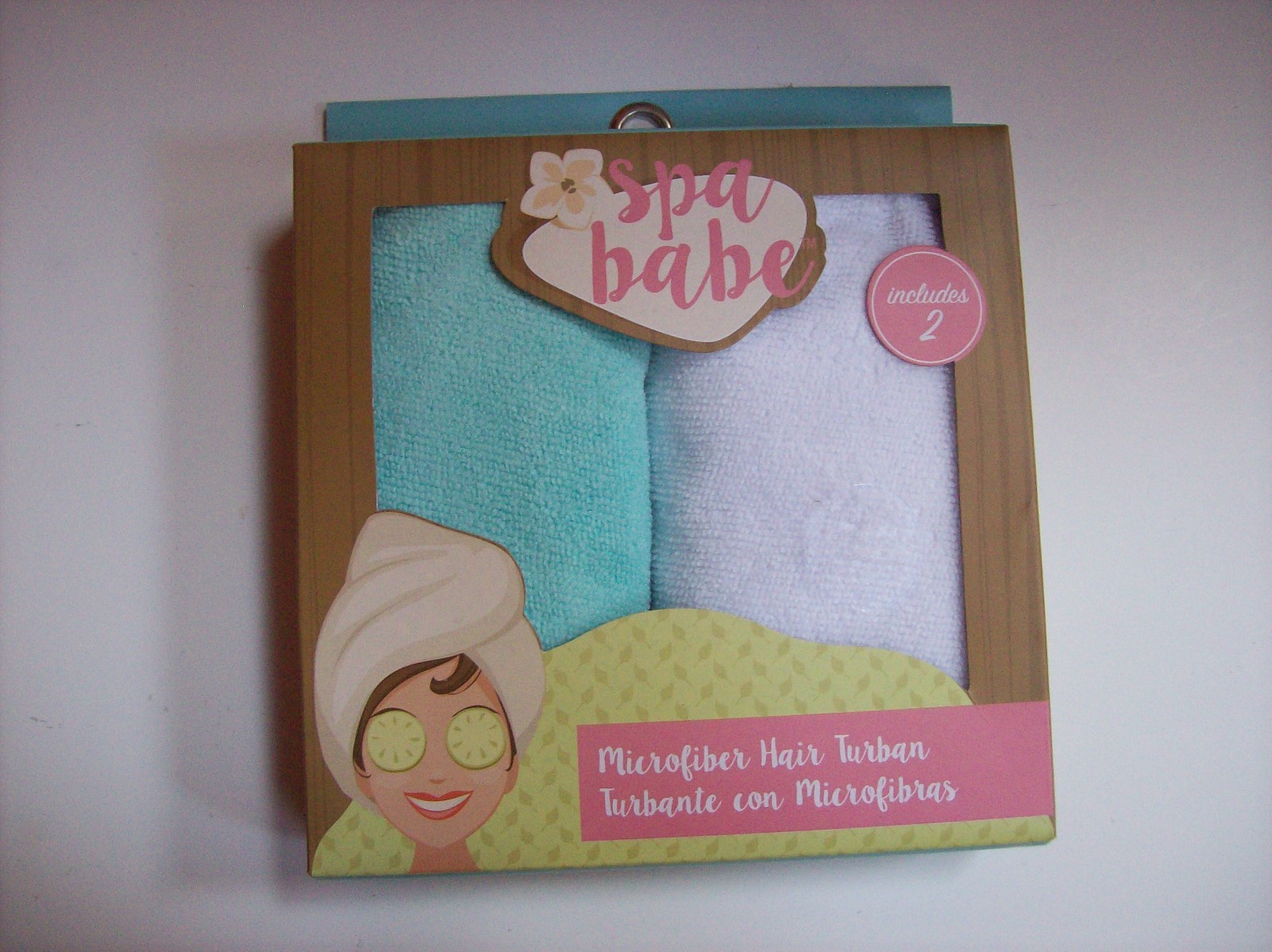 Spa Babe Hair Towel 2 Hair Turban Quik Dry Snug Fit Bath Spa Microfiber OSFM NIB