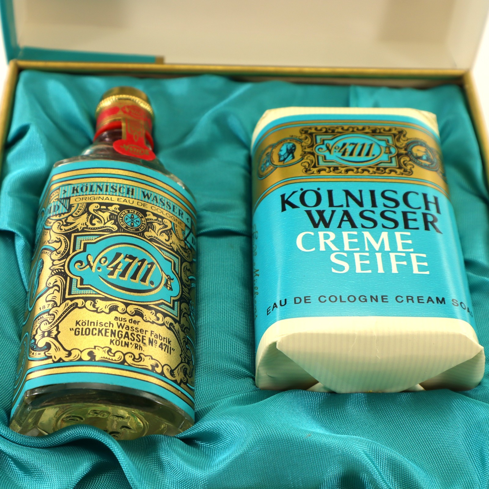 4711 Oirginal Eau De Cologne & Bar of Soap Gift Box Splash 1970 Germany NIB Vtg