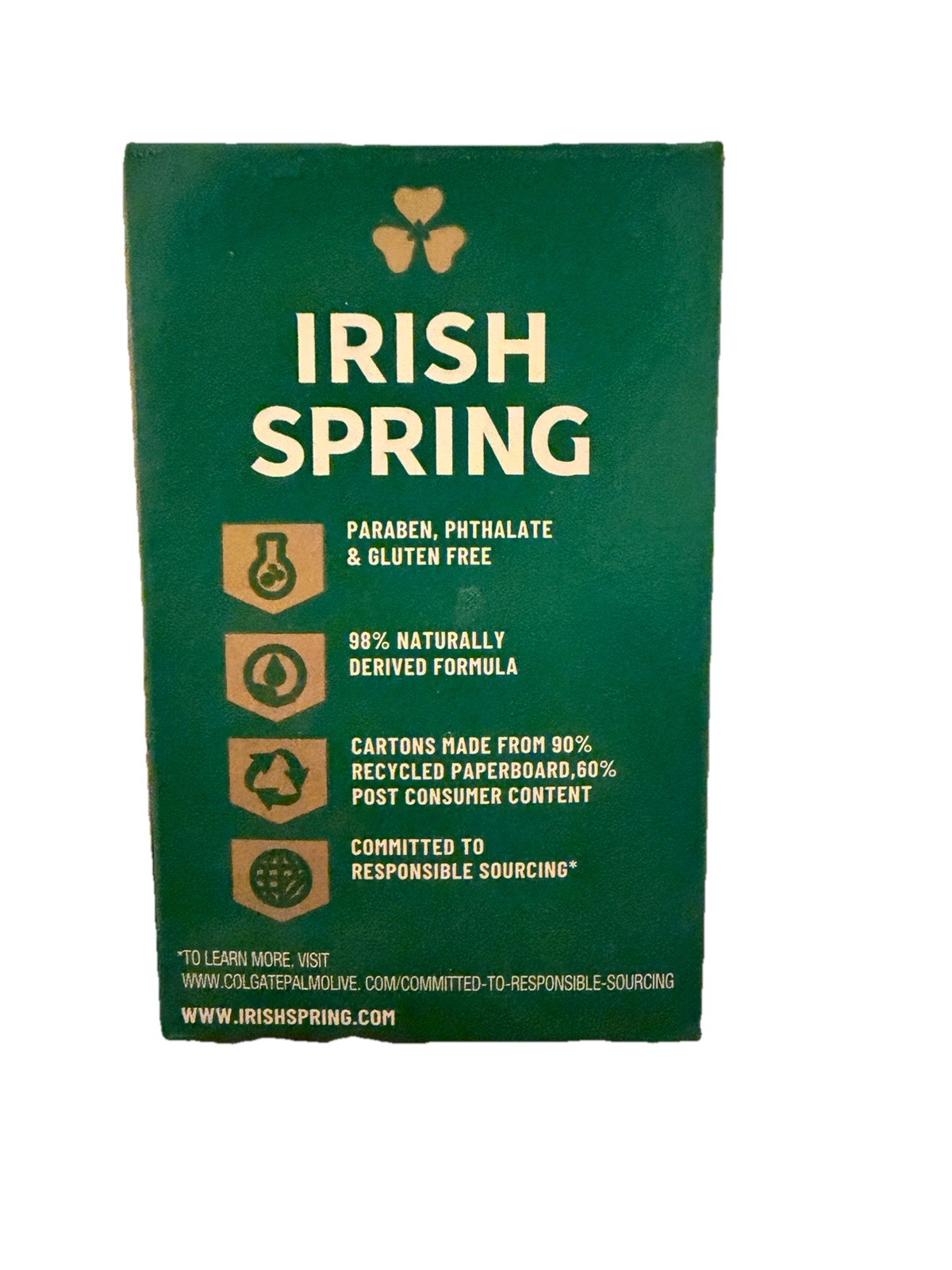 Irish Spring Original Clean 12HR Fresh Deodorant Soap 4.5 OZ (127g)