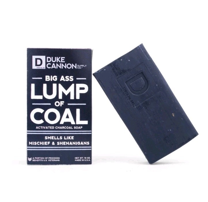 Duke Cannon Big Ass Lump Of Coal Big Brick of Soap Naughty Santa