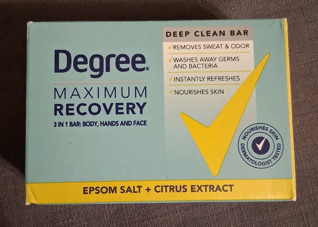Degree Maximum Recovery 3 In 1 Men’s Bar Soap 3.75 Oz