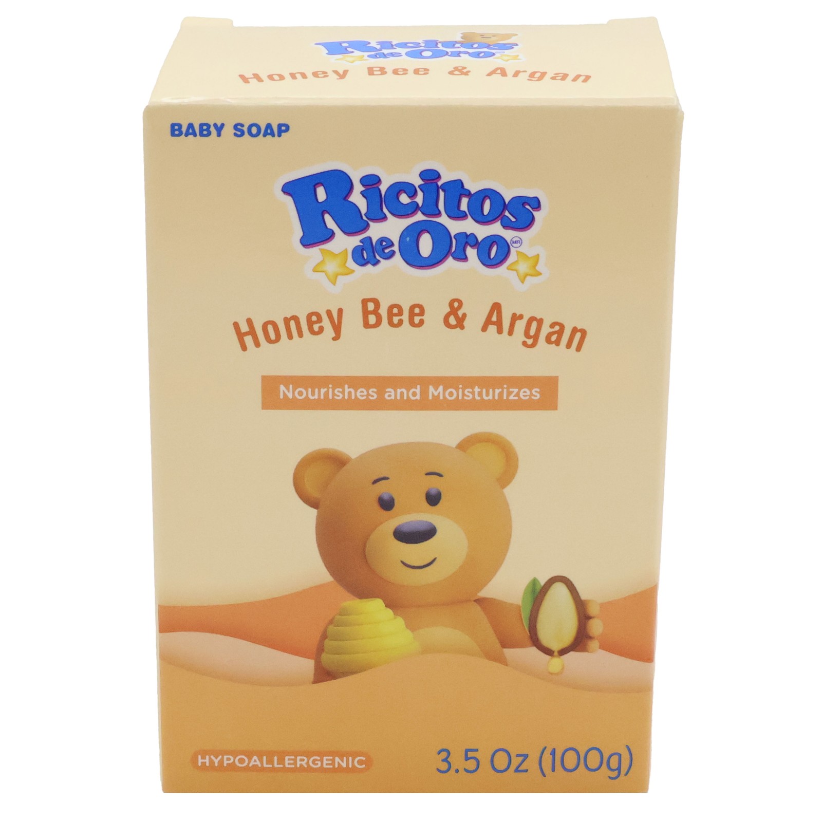 Ricitos de Oro Soap Honey Bee Argan Body Soap 3.5 Oz.|Case of 36