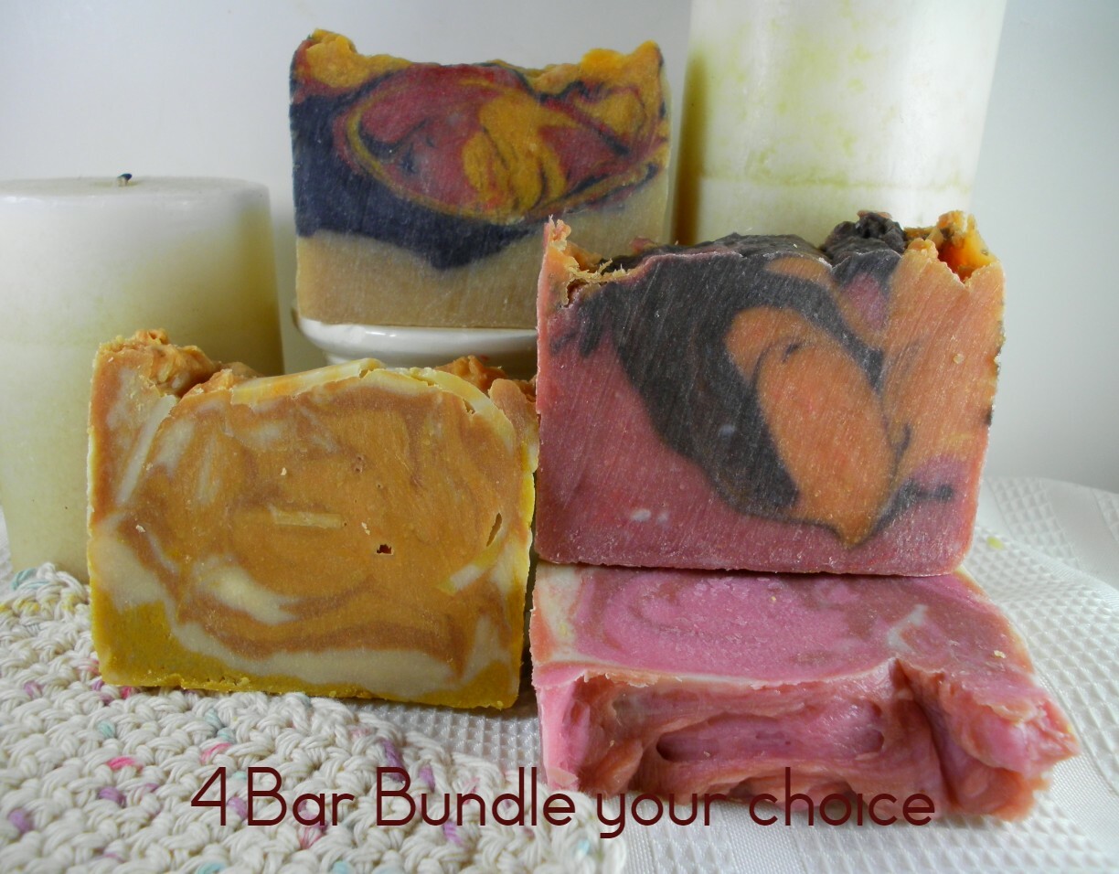 4 Bars Goat Milk Soap Your Choice Organic Natural Soap Handmade Homemade