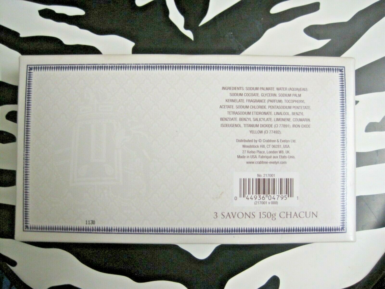 Crabtree & Evelyn Sandalwood Aromatic Soap Set of Three (3) New in Box Vintage