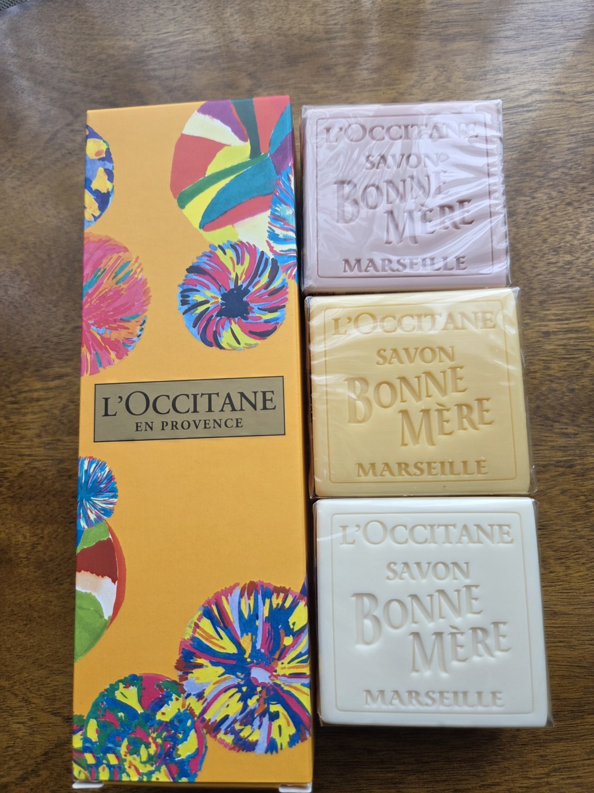 L’Occitane En Provence Bar Soap Collection 3 Piece France In Gift Box 3.5 oz