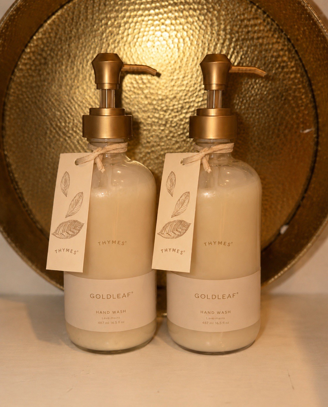 Thymes Goldleaf Hand Wash 16.5 oz Pump Bottles New 2 Pack