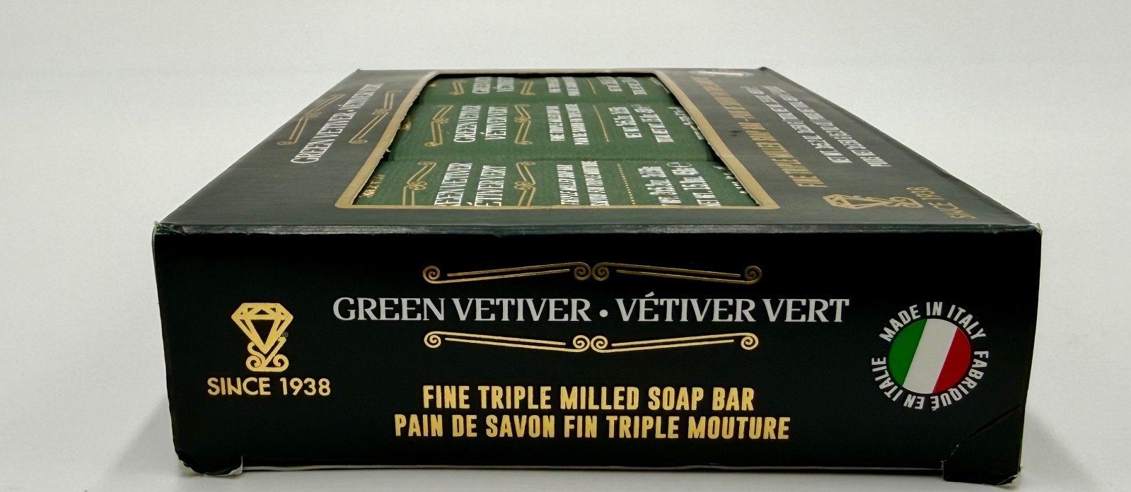 Zeni Green Vetiver Triple Milled Soap Bars 3x 5.2oz Made in Italy Total 15.8oz