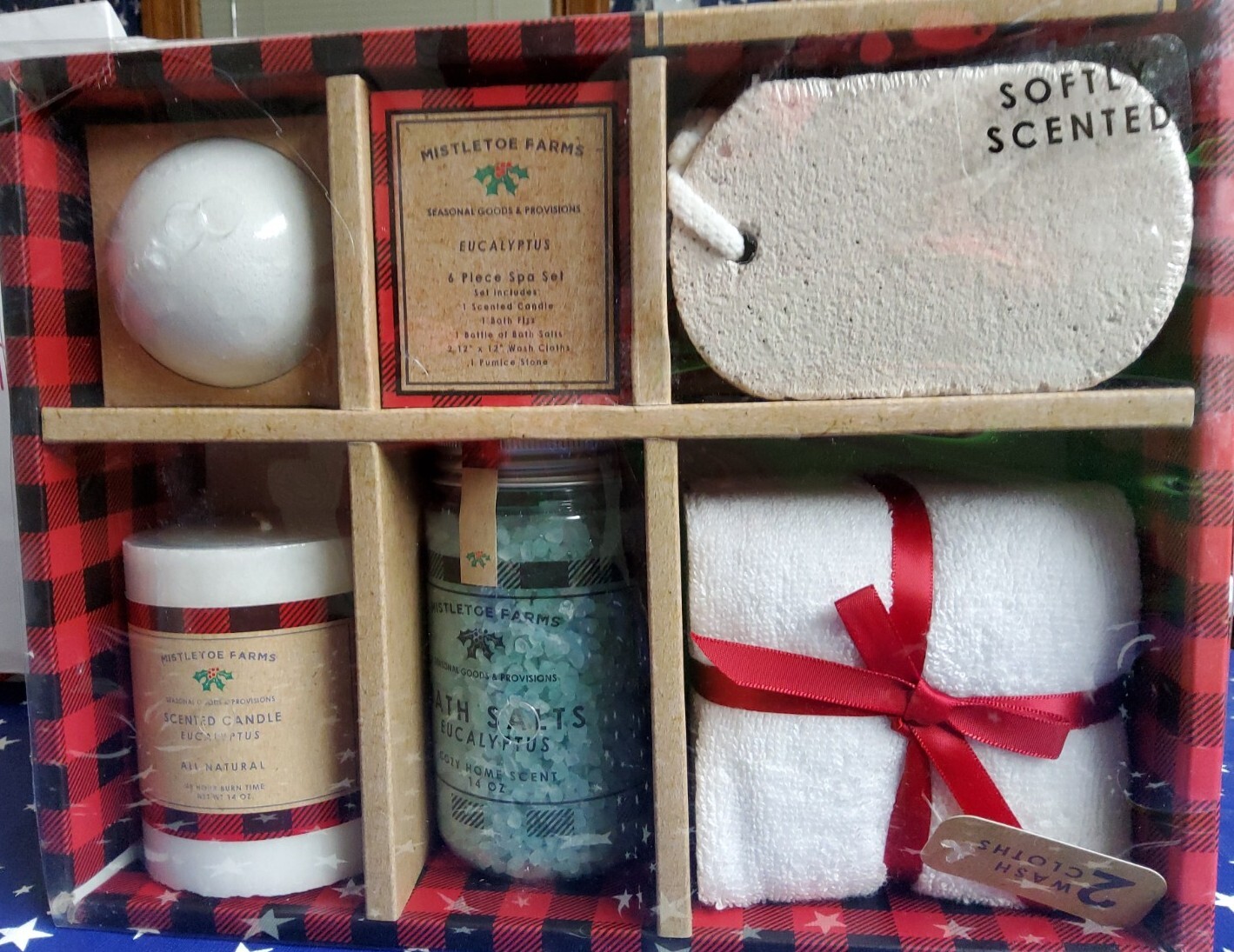 Mistletoe Farms Eucalyptus 6 Piece Holiday Spa Gift Sets for her / him NEW