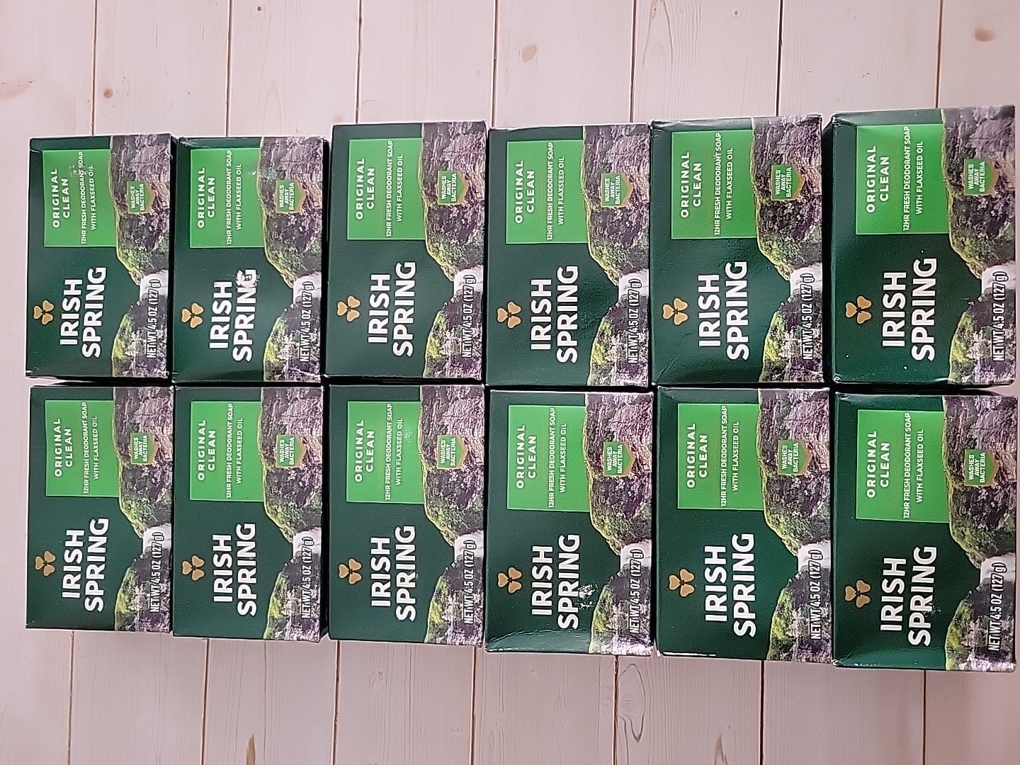 Irish Spring Original Clean 12HR Fresh Deodorant Soap Bar 4.5 OZ – 12 BARS