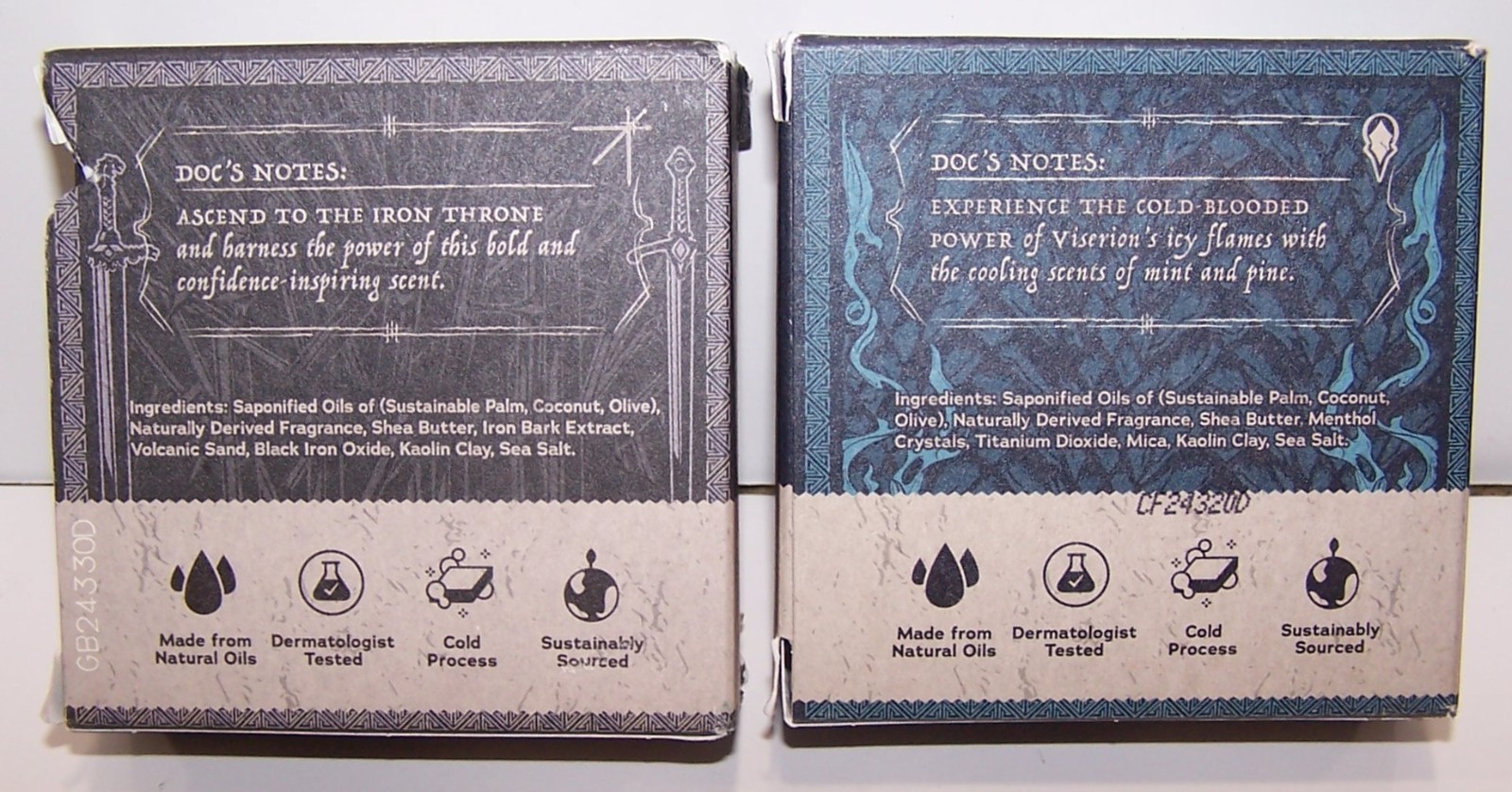 Lot of 2 Dr. Squatch Men’s Natural Soap VISERION’S FREEZE & THOUSAND SWORD SCRUB