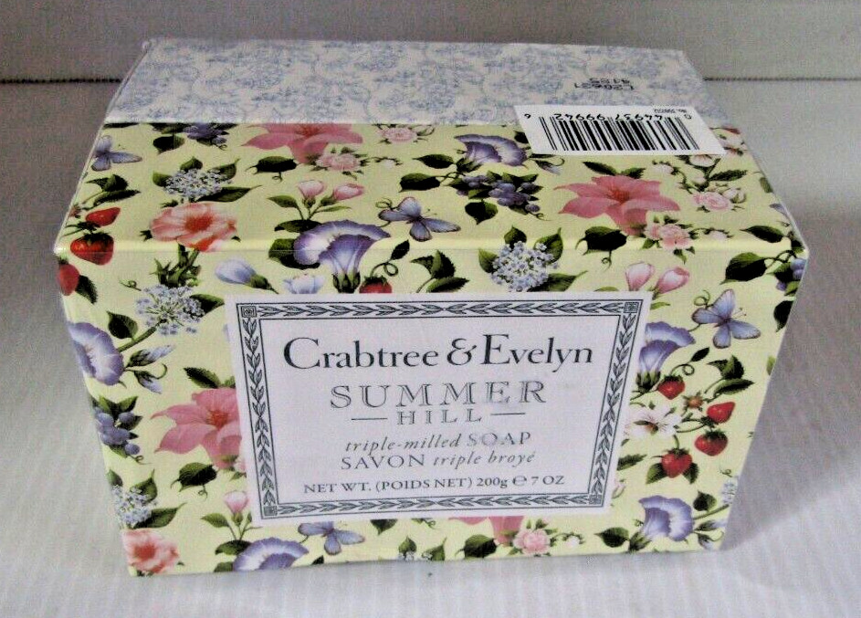 Crabtree & Evelyn Summer Hill & Nantucket Briar TRIPLE MILLED Bar Soap 2 Pack