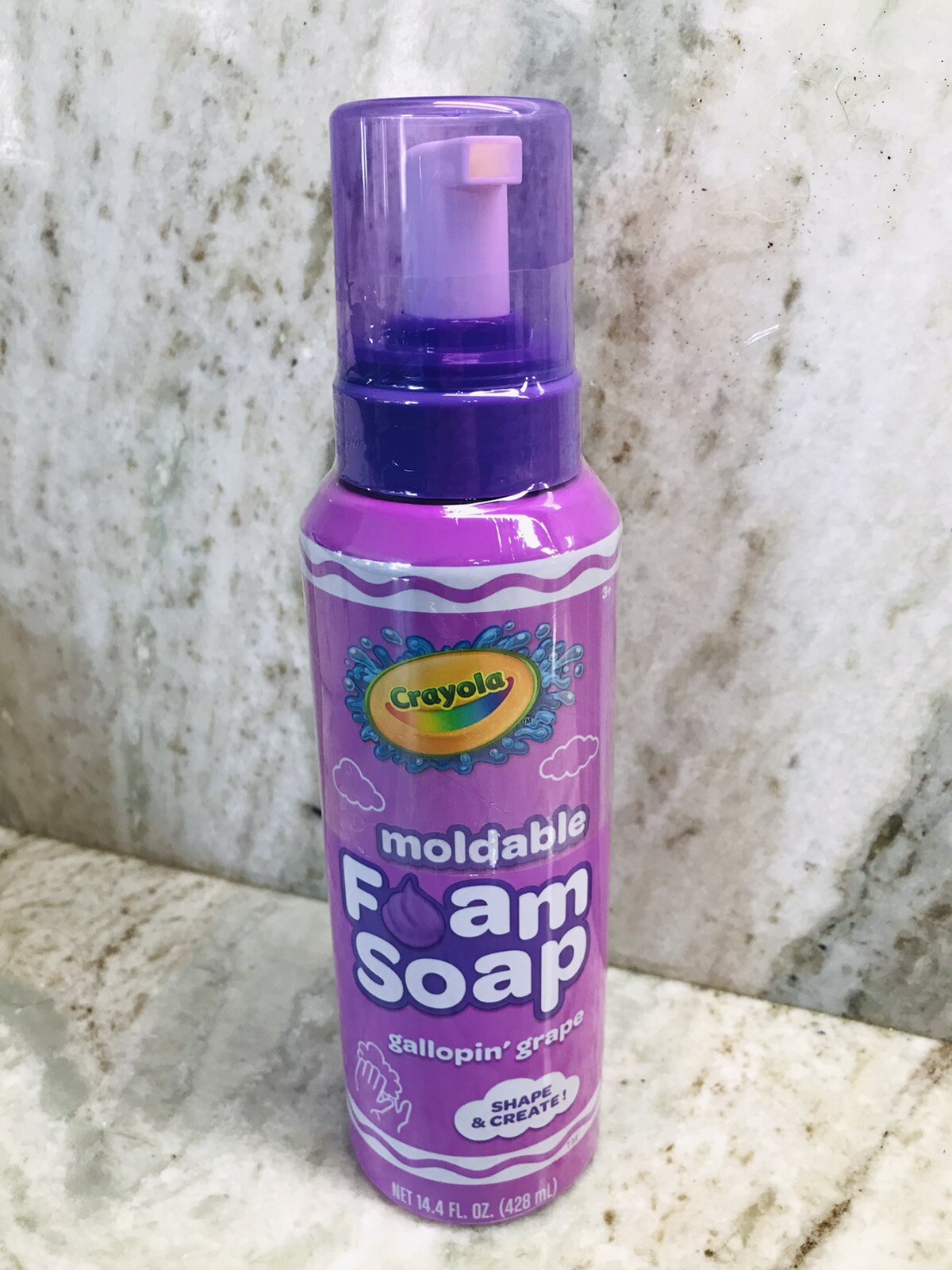 Crayola Shape/Create Gallopin’ Grape Moldable Foam Soap:14oz-Brand New-SHIP24H