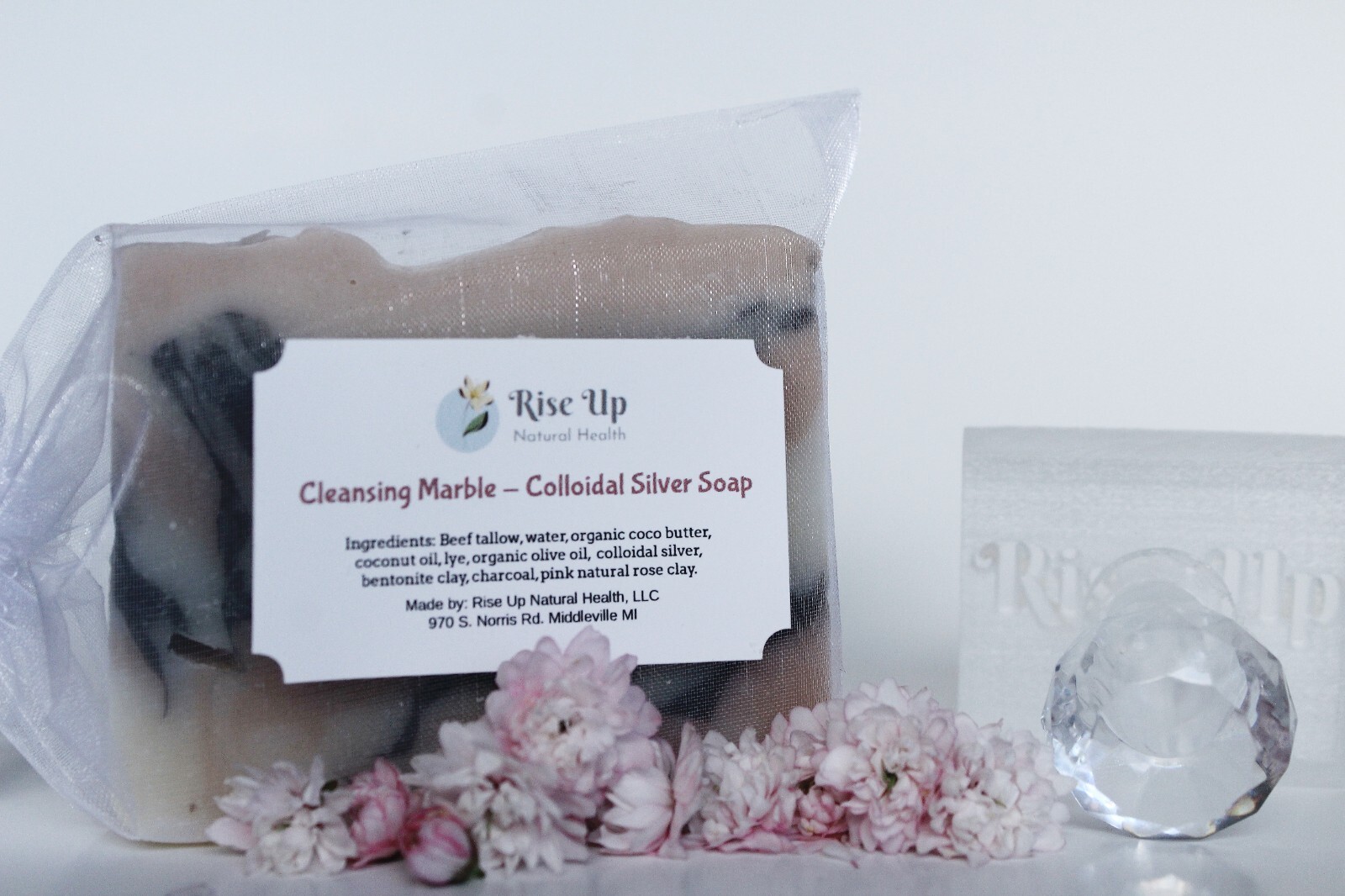 Colloidal Silver Soap with Bentonite Clay and Charcoal Unscented 3 bars