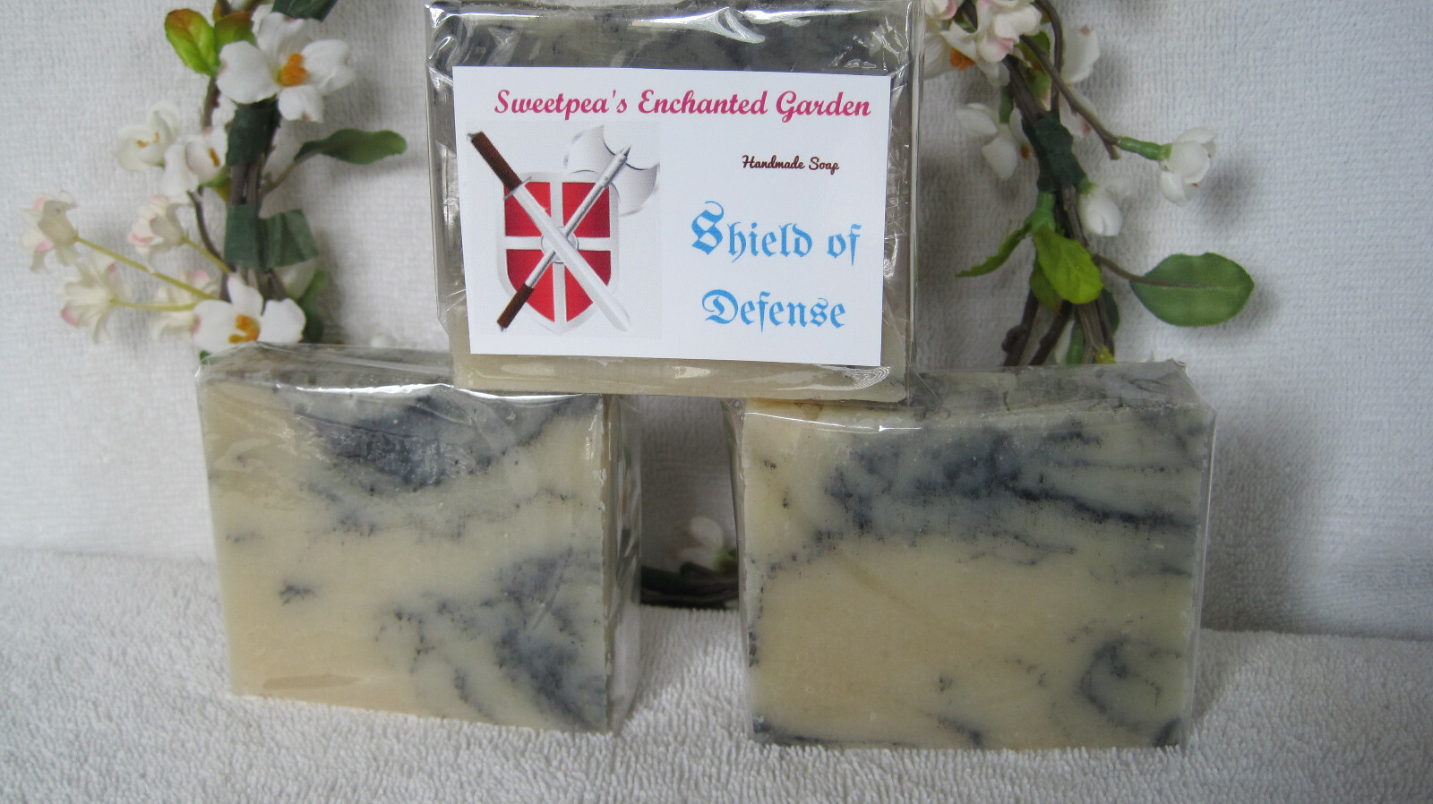 “SHIELD OF DEFENSE” HANDMADE NATURAL & ORGANIC VEGAN SOAP, Travel Size Bars