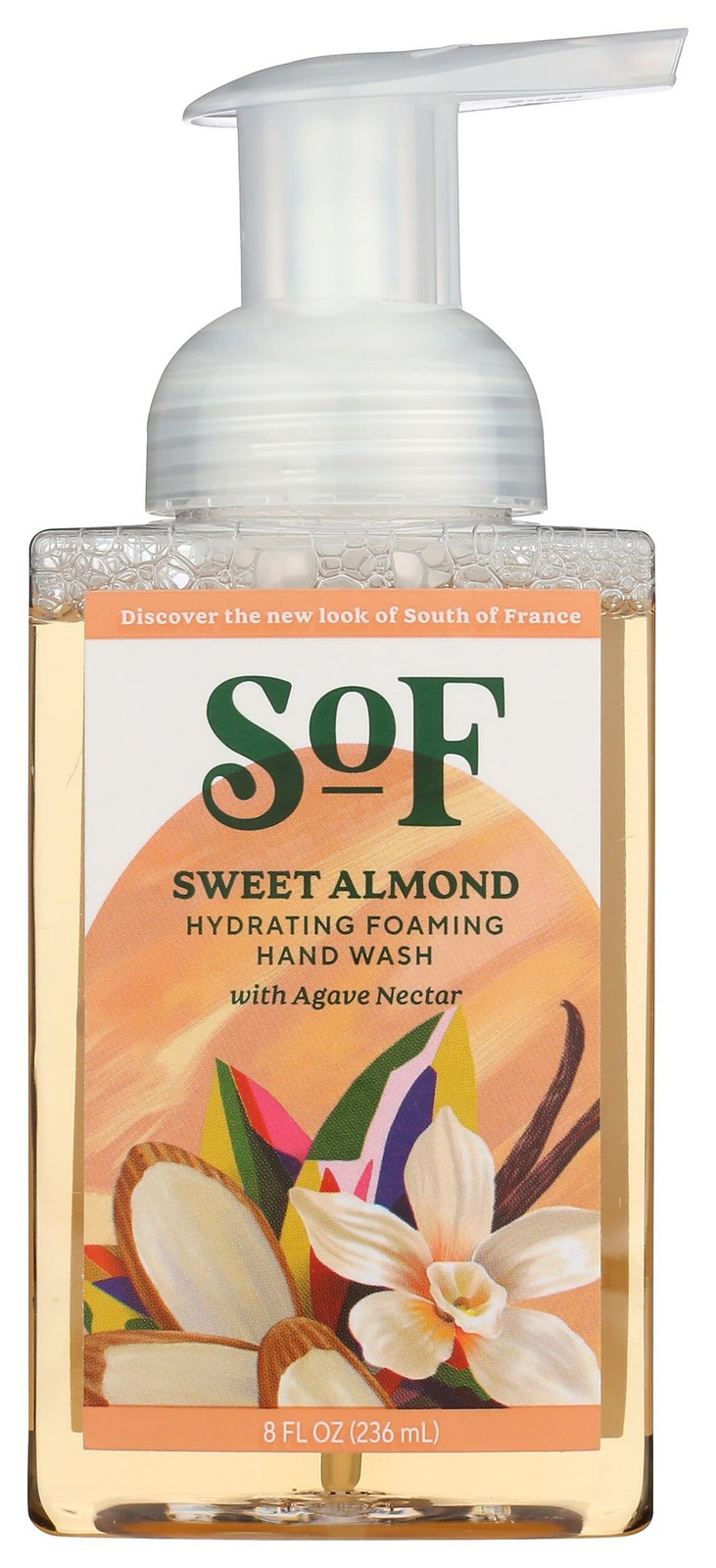 3x South Of France, Soap Hand Foam Almond Gour, 8 Fl Oz EXP 6/2028