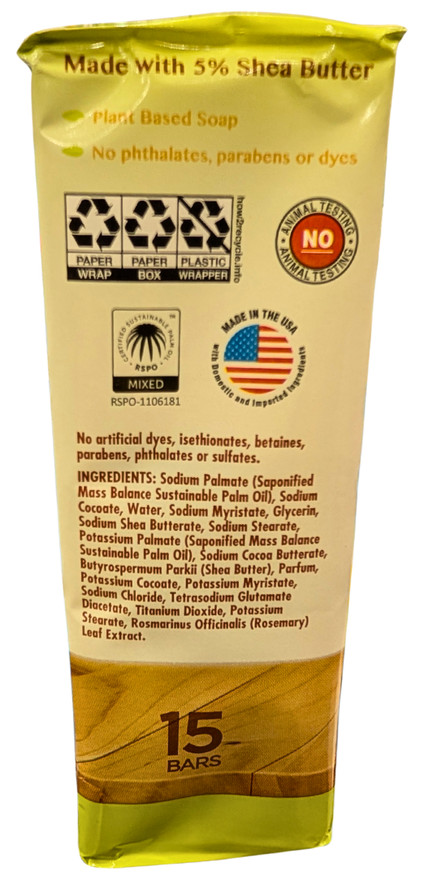 Kirkland Signature Bar Soap with Shea Butter 4.5 Oz 15 Count