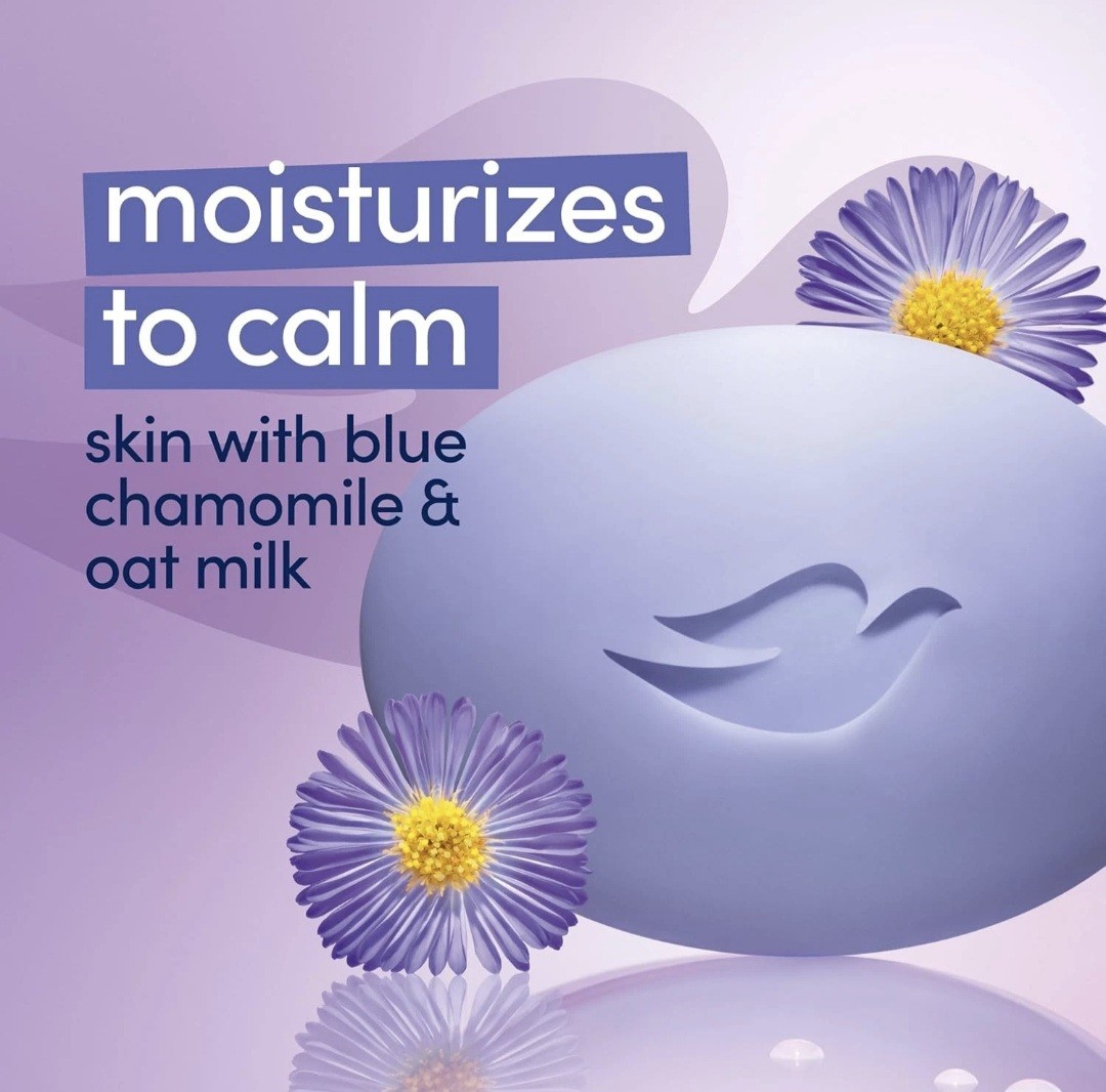 NEW! DOVE (2-BARS) 3.75 Oz. Bars ●ANTI-STRESS● Moisturizes To Calm Skin.