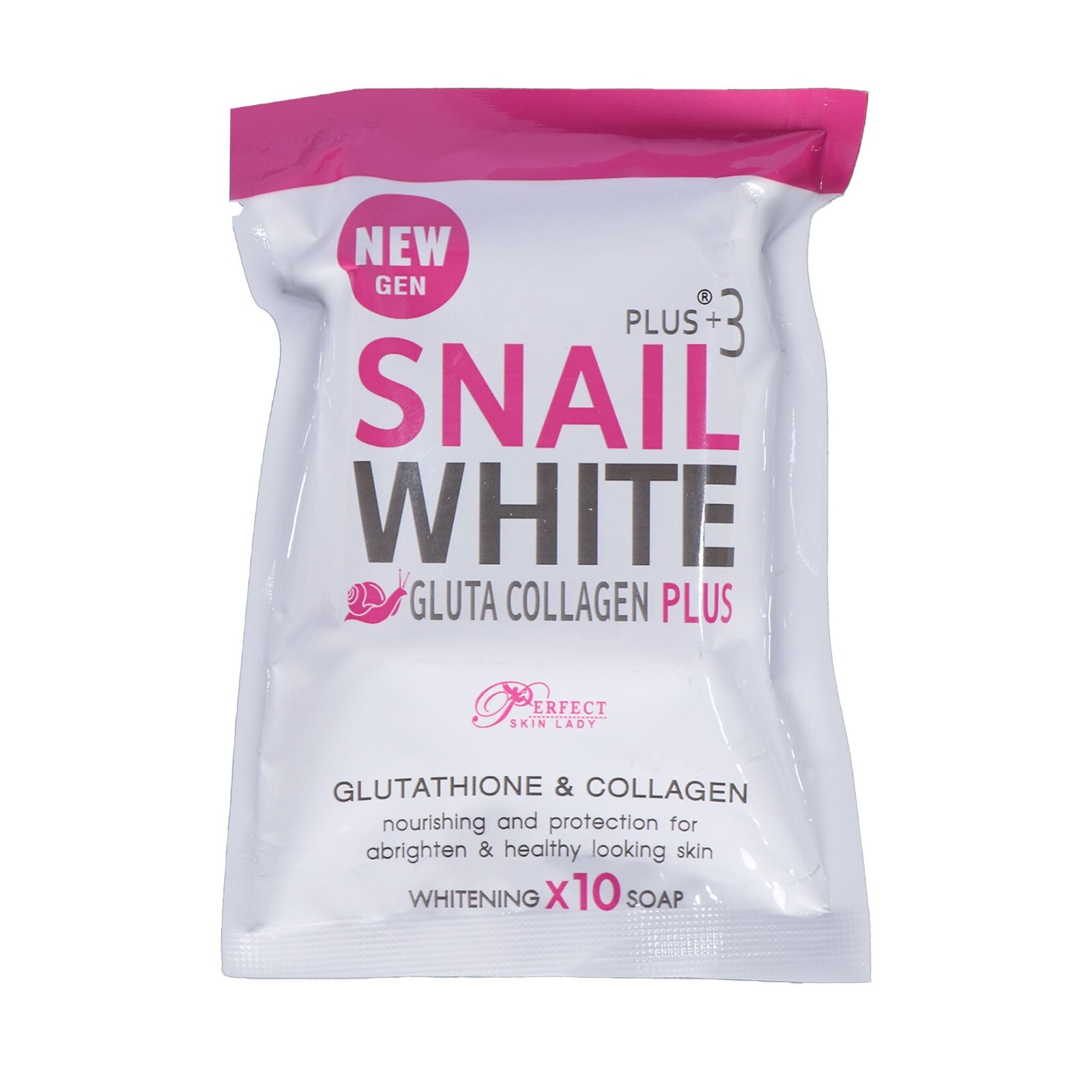 Snail White X10 Whitening Soap New package Gluta Collagen Plus Famous Thailand