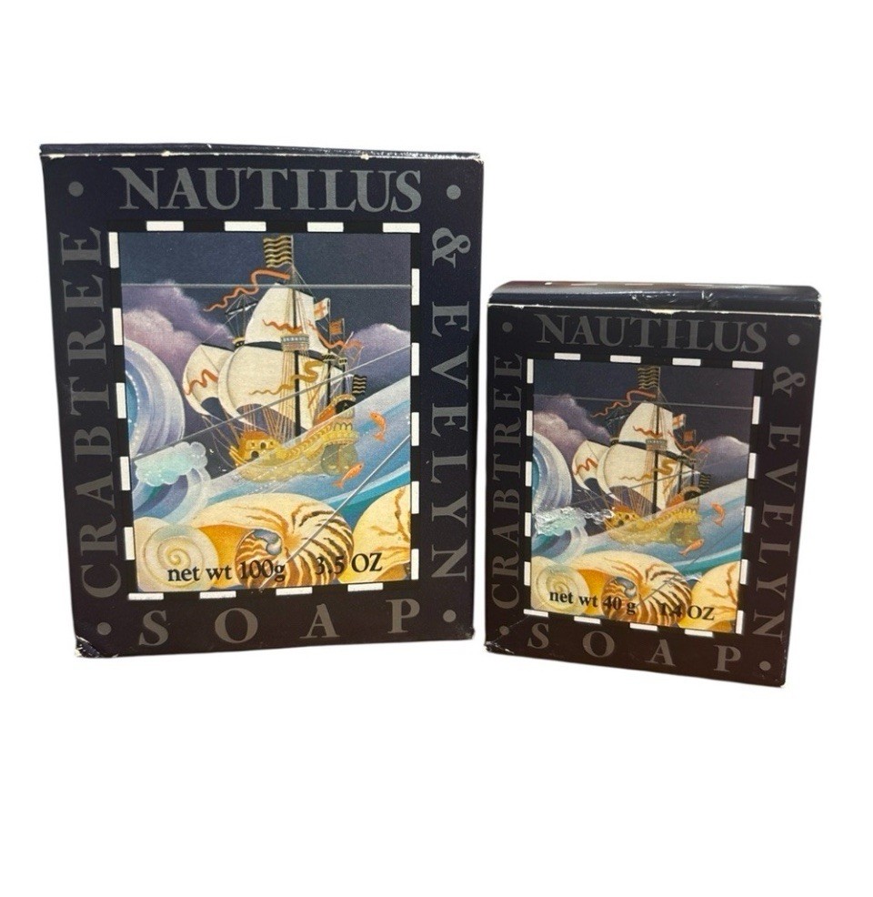 Crabtree & Evelyn Nautilus Seashell Soap BAR 3.5 OZ & 1.4oz Vintage