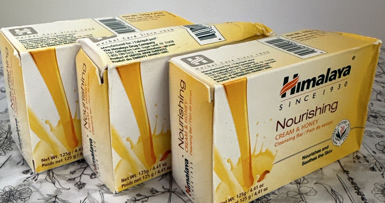 Himalaya Nourishing Cream & Honey Cleansing Bar.