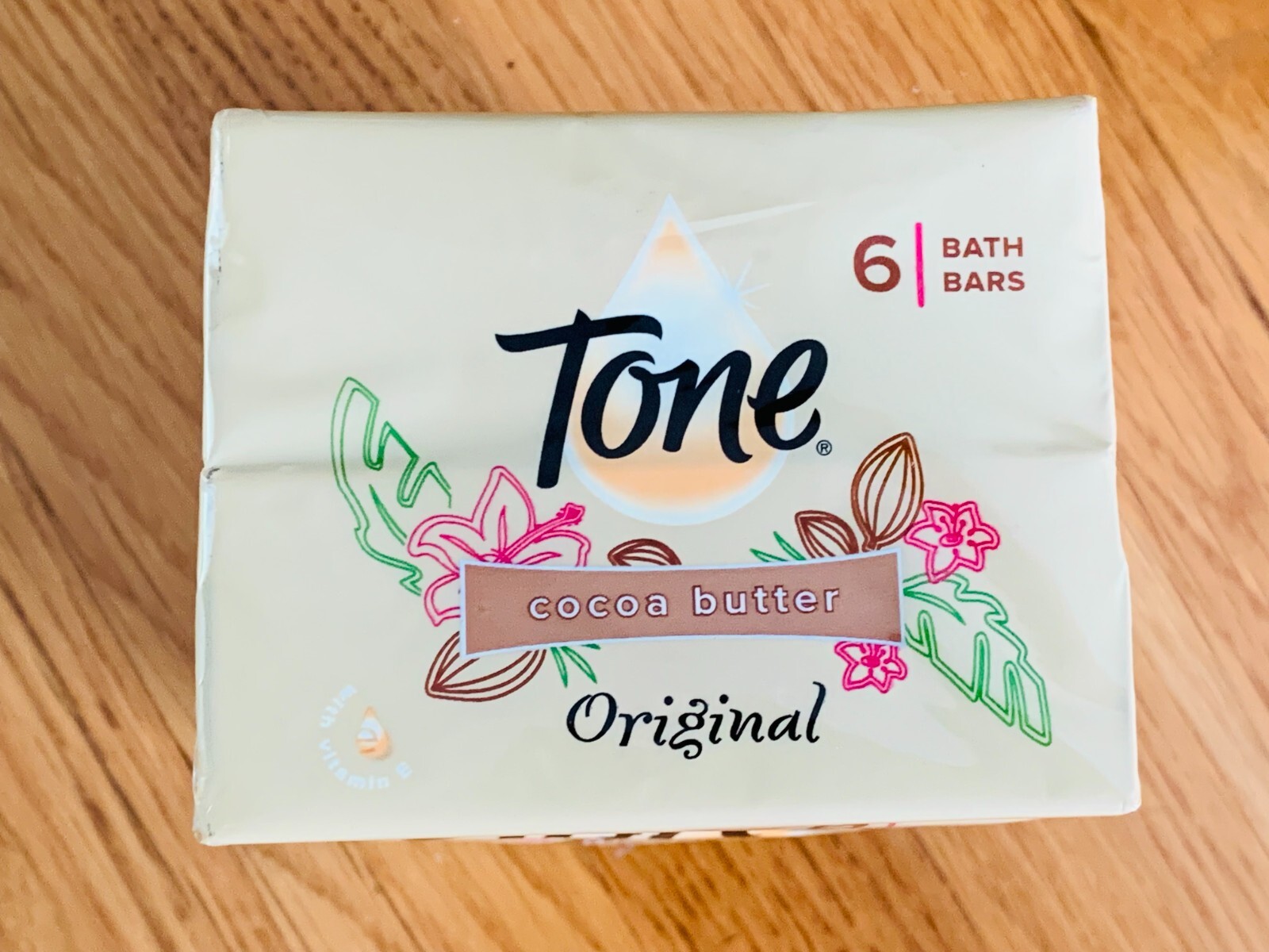 Tone Bath Bar Soap with Cocoa Butter and Vitamin E (6-Pack, 4.25 Oz Each Bar)