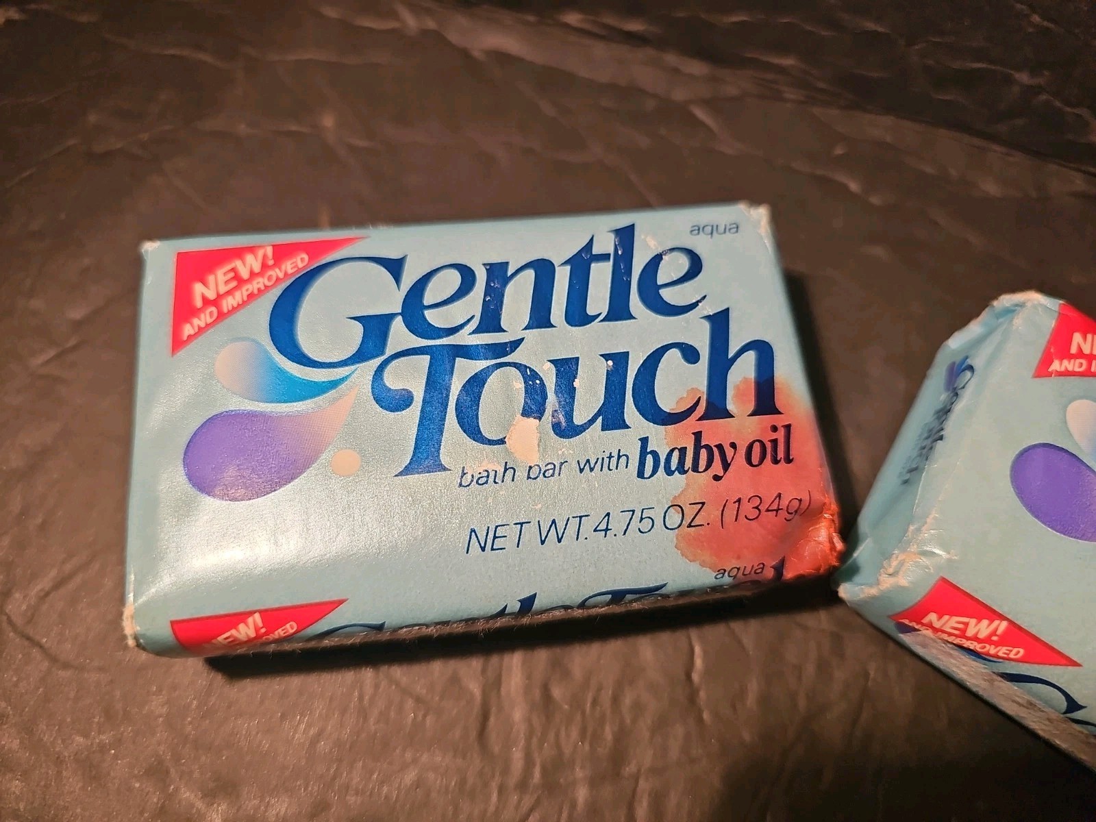 Vintage Gentle Touch Bath Bar with Baby Oil 4.75 Ounce Bar Soap Set of 2 NOS