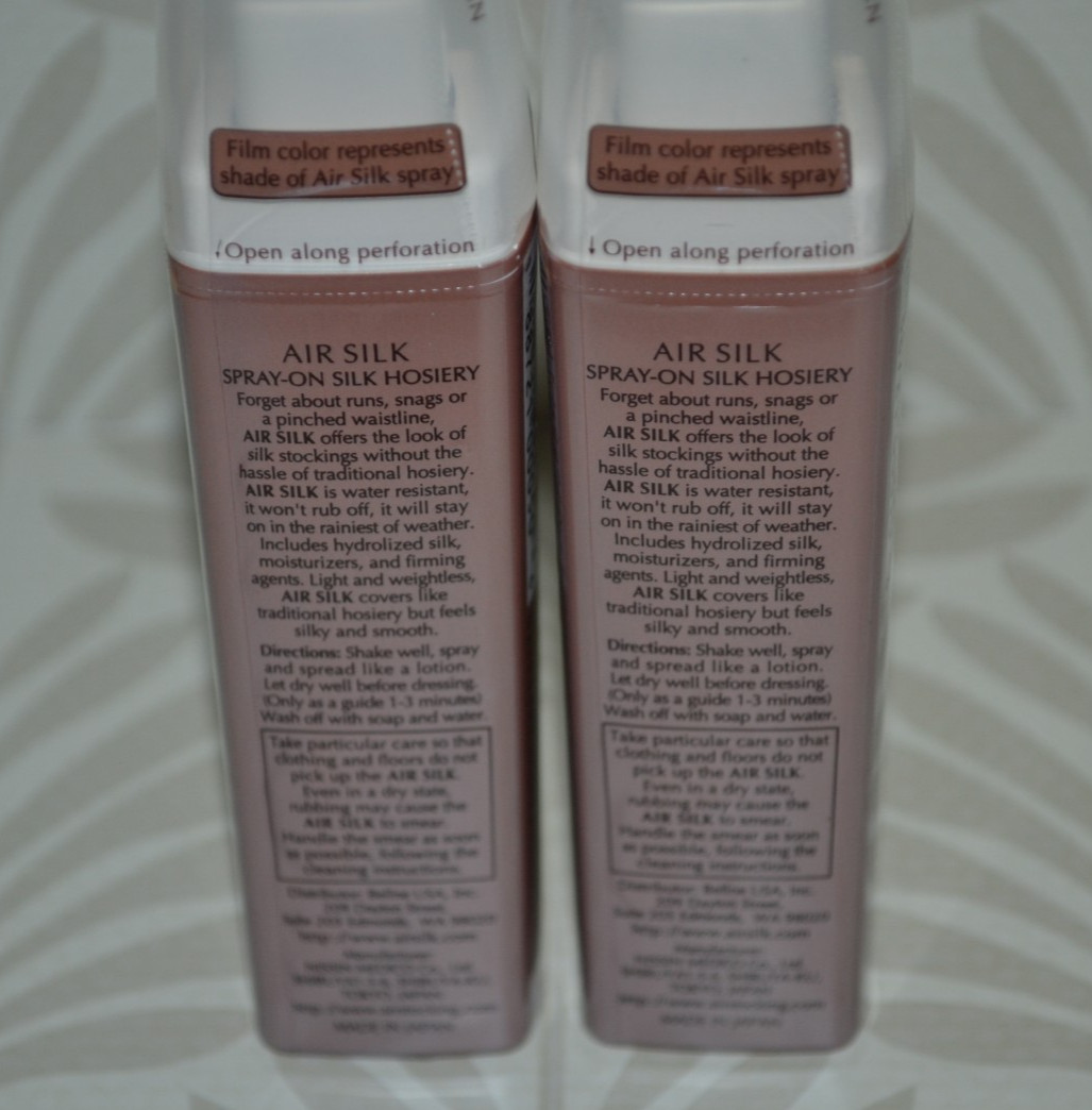 2- Air Silk Spray-On Silk Hosiery Bronze 0.7 oz Travel Size New