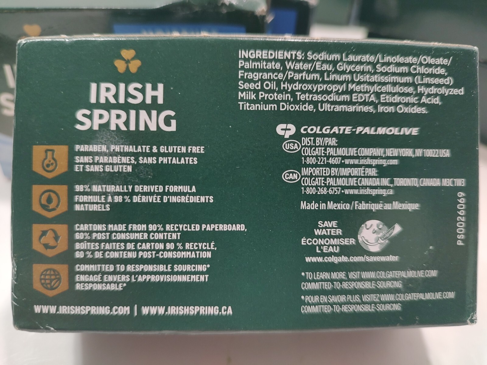 🔥 Irish Spring Original Clean 12 Hr Fresh Deodorant Soap 3.7 Oz Each Lot of 11