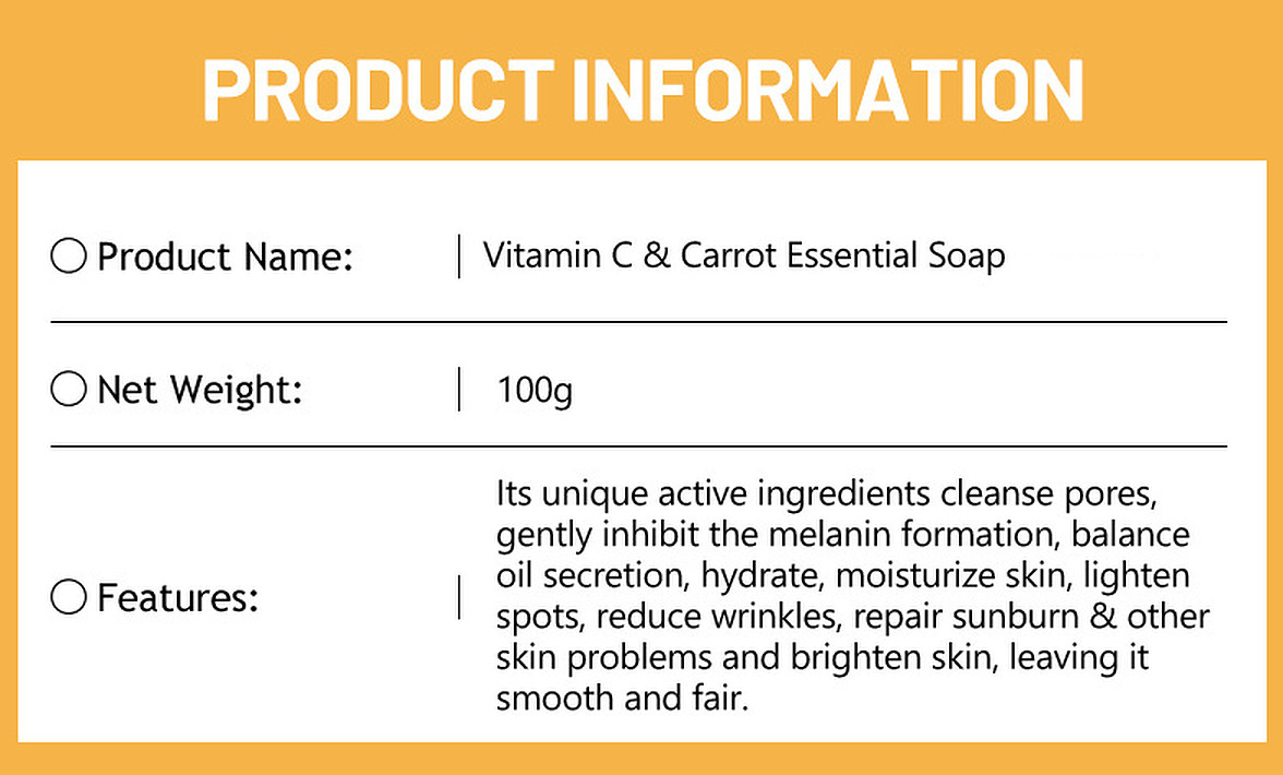Aichun Beauty Vitamin C Turmeric Papaya Cleansing Soap Slimming Care Sports 100g