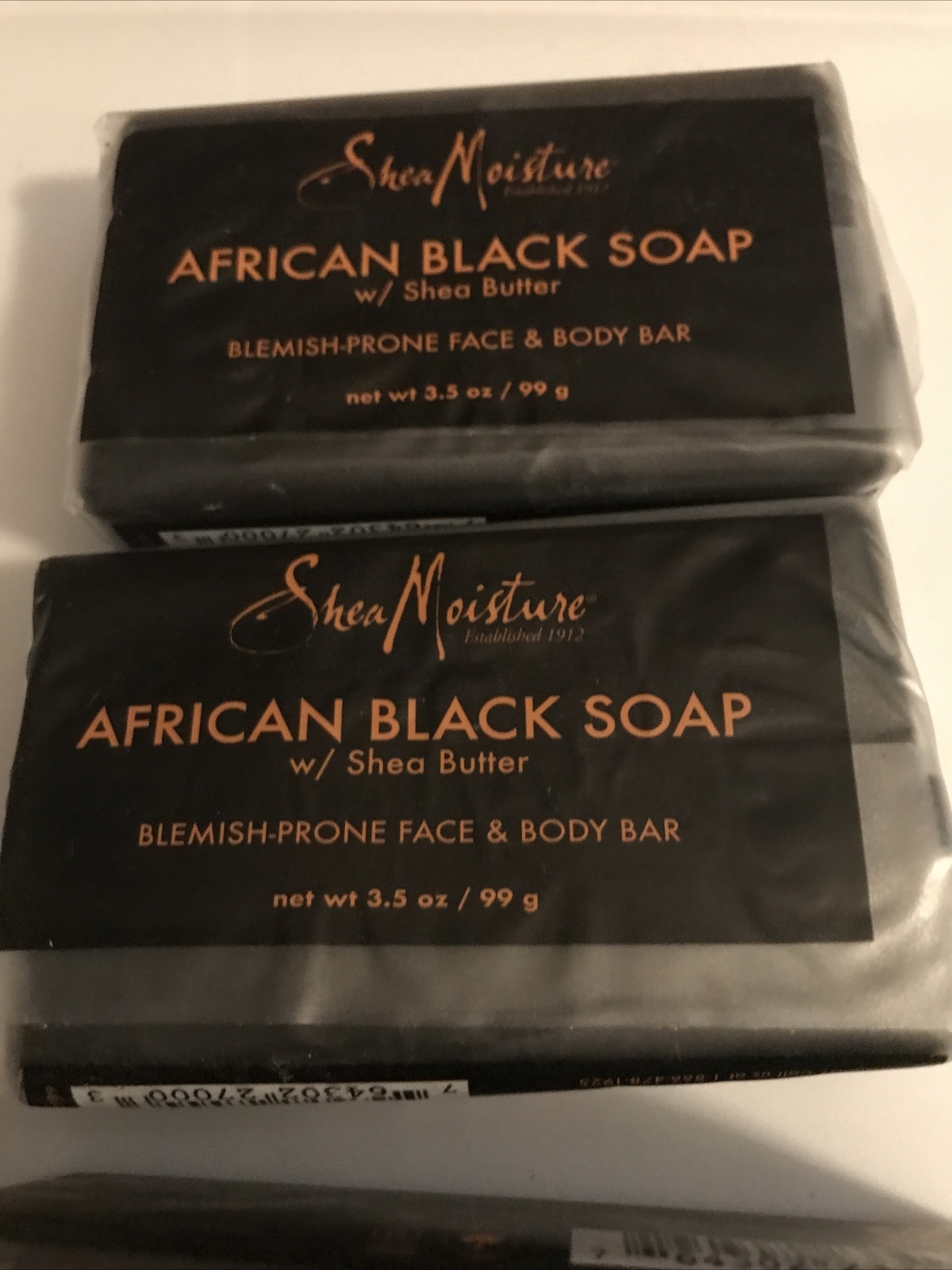2 Shea Moisture African Black Soap Bar Soap 8oz Each 2 Shea Moisture 3.1oz