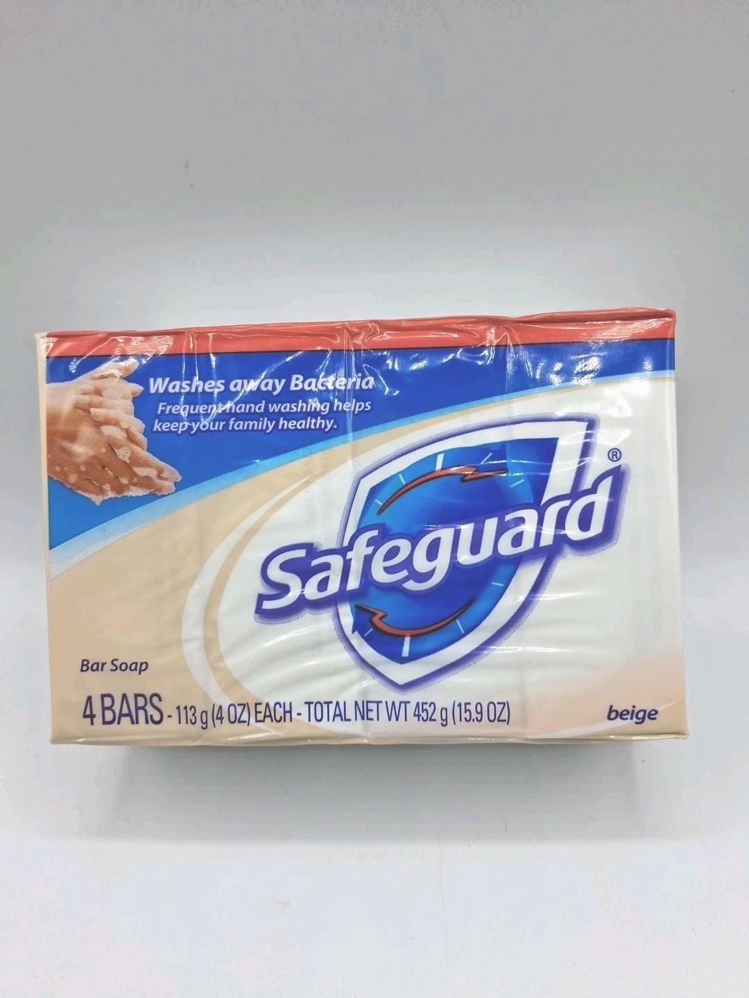 Safeguard Antibacterial Deodorant Bar Soap, Beige , 4 Bars Per Package 4 OZ Each