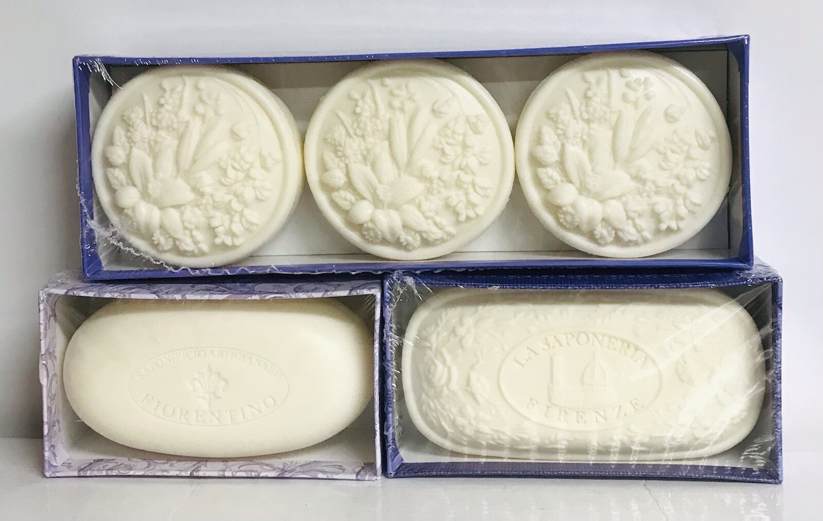 Saponificio ~ Lavender Handmade Bar Soap 3 x 4.4 oz & 2 x 10.5 oz (5 Bars Total)