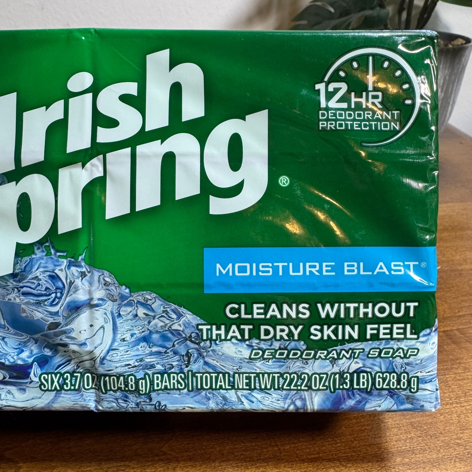 Irish Spring Moisture Blast Deodorant Soap 6 Bars 3.7 oz