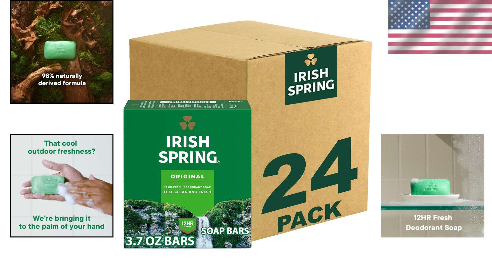 Men’s Soap Bars 3.7 Ounce Clean Scent Recyclable Carton 8 Count