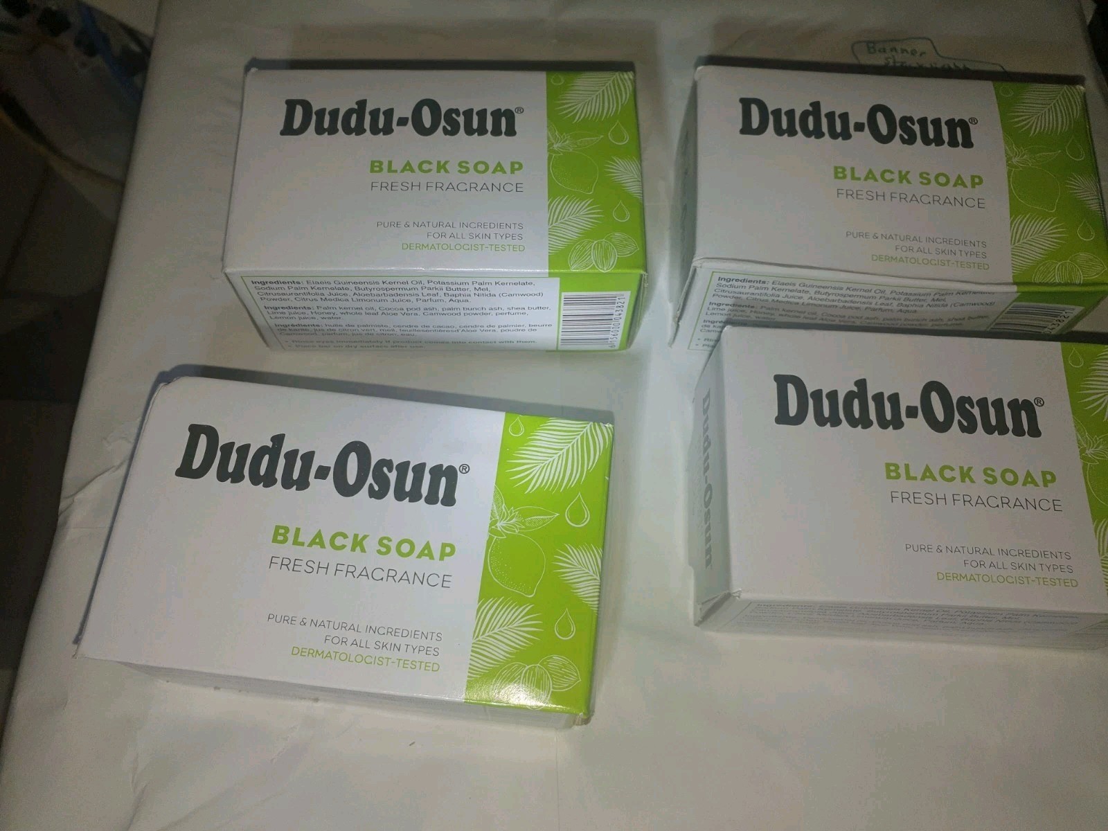 Dudu Osun African Black Soap Tropical Natural Herbal, No Preservatives, 4 Bars