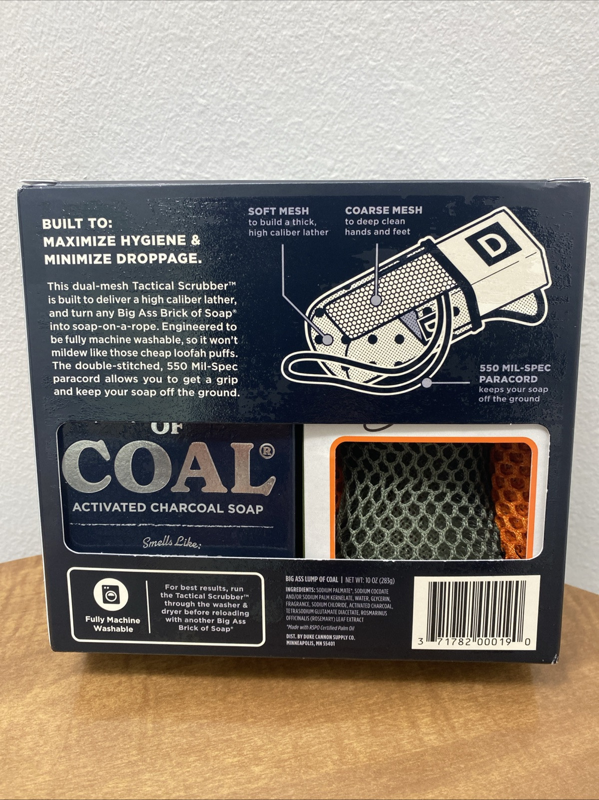DUKE CANNON Big Ass Lump Of Coal Charcoal Soap Scrubber Tactical Bundle Set New.
