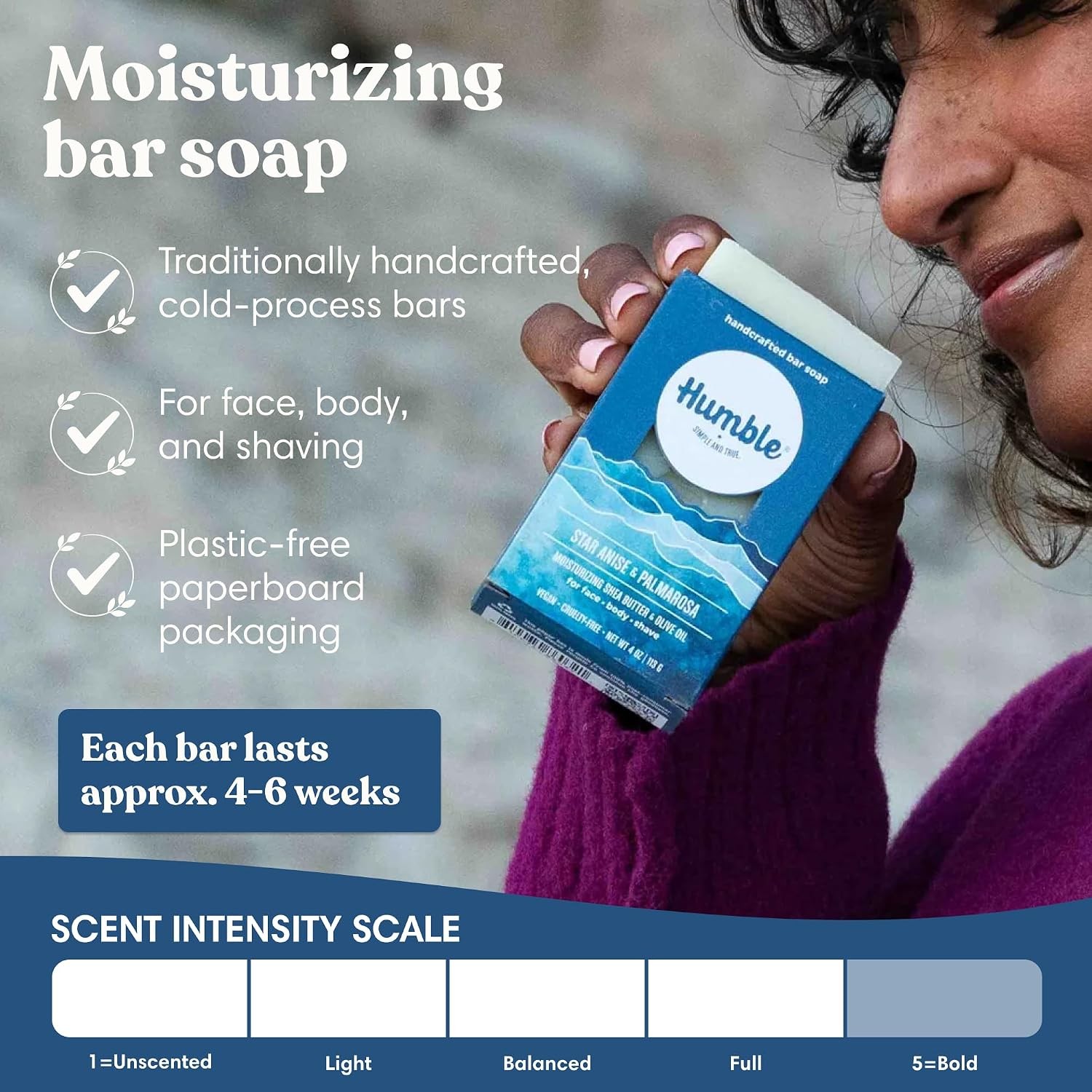 Natural Bar Soap Star Anise & Palmarosa – Cold Processed Face & Body with